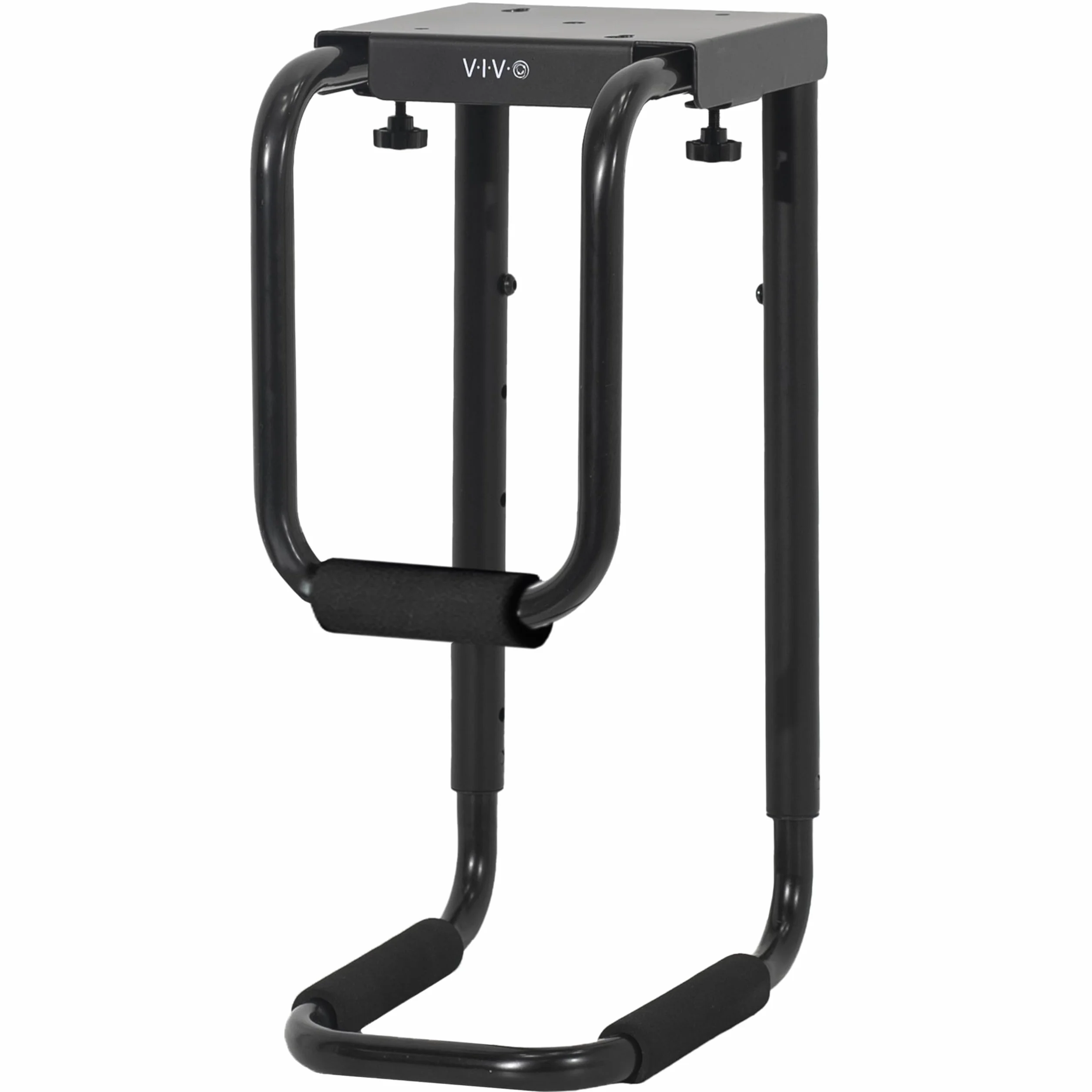 VIVO Wytrzymały regulowany uchwyt do komputera pod biurkiem, uchwyt procesora komputerowego z bezpieczną blokadą, obsługuje do 30 kg, czarny, MOUNT-PC04B
