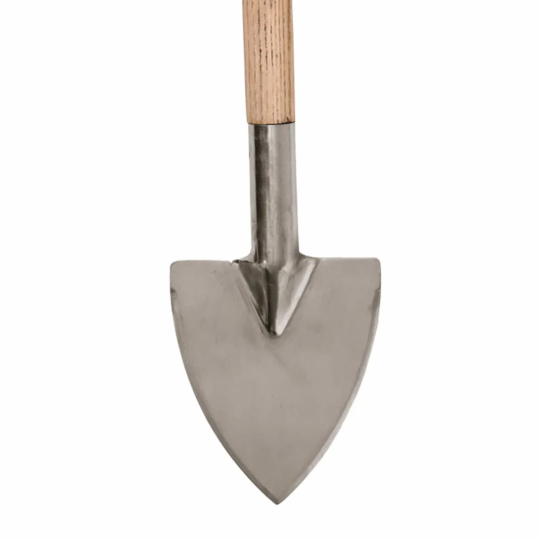 Kent & Stowe Łopata do bylin – profesjonalna łopata ze stali nierdzewnej, do stosowania w grządce, łopata ogrodowa z trzonkiem z drewna jesionowego, długość: 54 cm