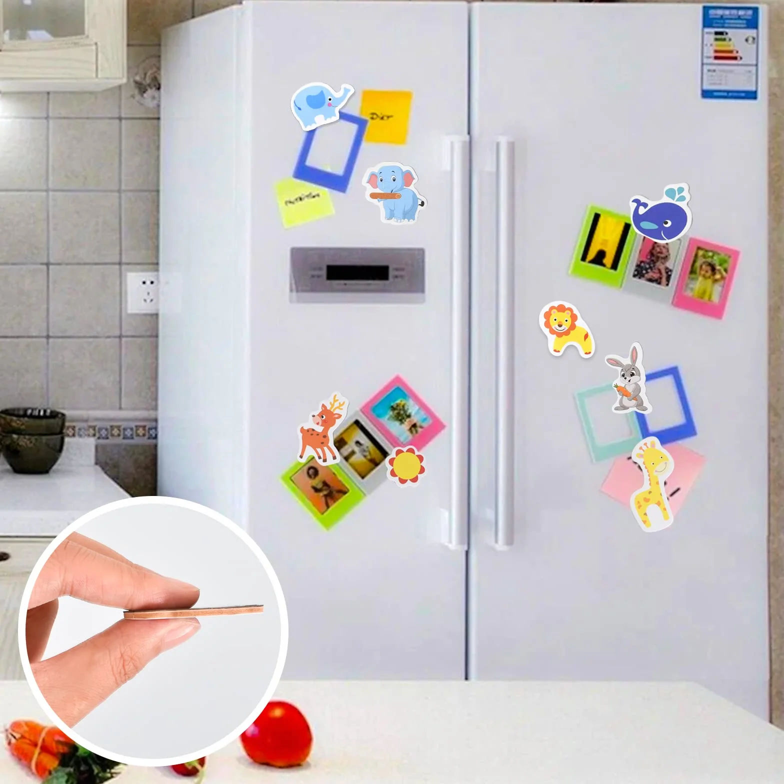 Colexy 36 sztuk magnesy dla zwierząt, magnesy na lodówkę dla dzieci odpowiednie drewniane kreskówki magnesy na lodówkę na białe tablice magnetyczne biuro dom szkoła klasy