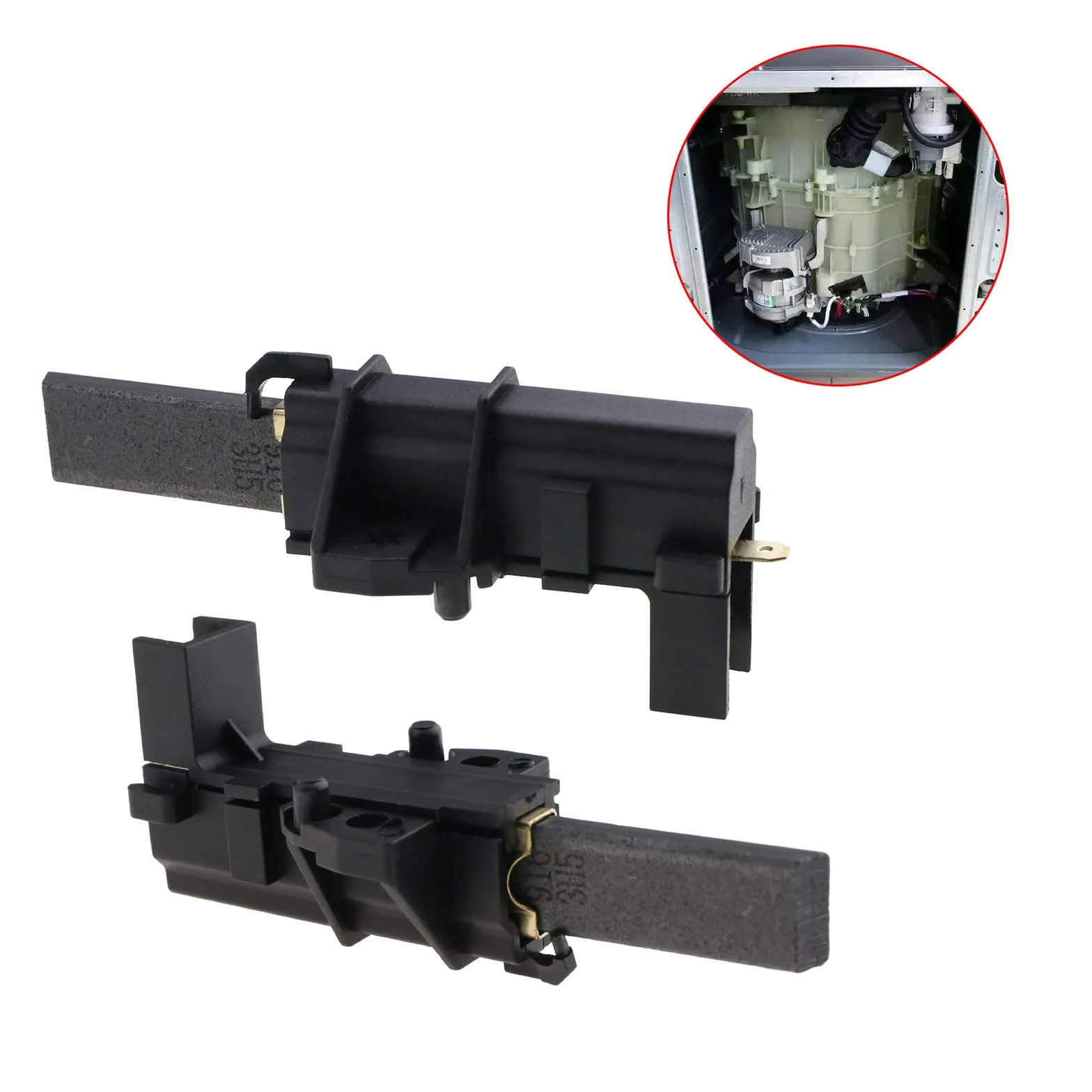 2 szt. szczotki węglowe do pralki 92126721 kompatybilne z Hoover A127 AAA140 AAA160 AB100001AB105001AB110001 części zamienne do pralki