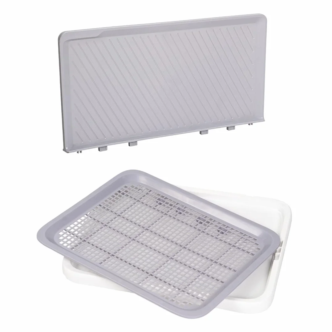 Toaleta dla psa, taca, kuweta dla psa, przenośna toaleta dla szczeniaków, zabezpieczona przed rozbryzgami wody, dla małych psów (L)