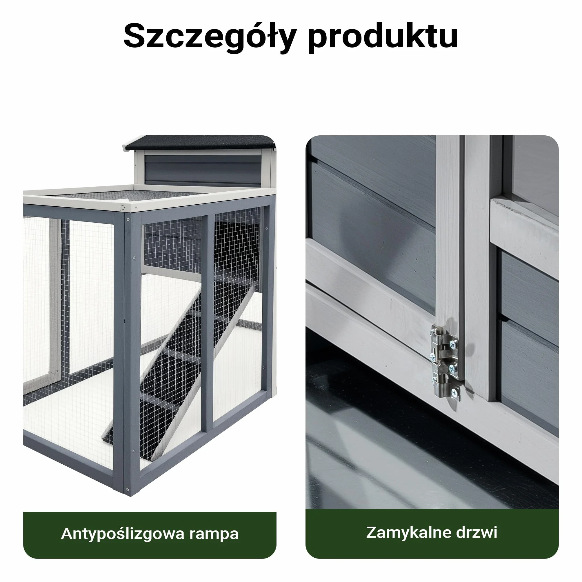 Wiltec klatka dla królików 1220 x 630 x 920 mm z wybiegiem i drewnianą budką 2 piętra