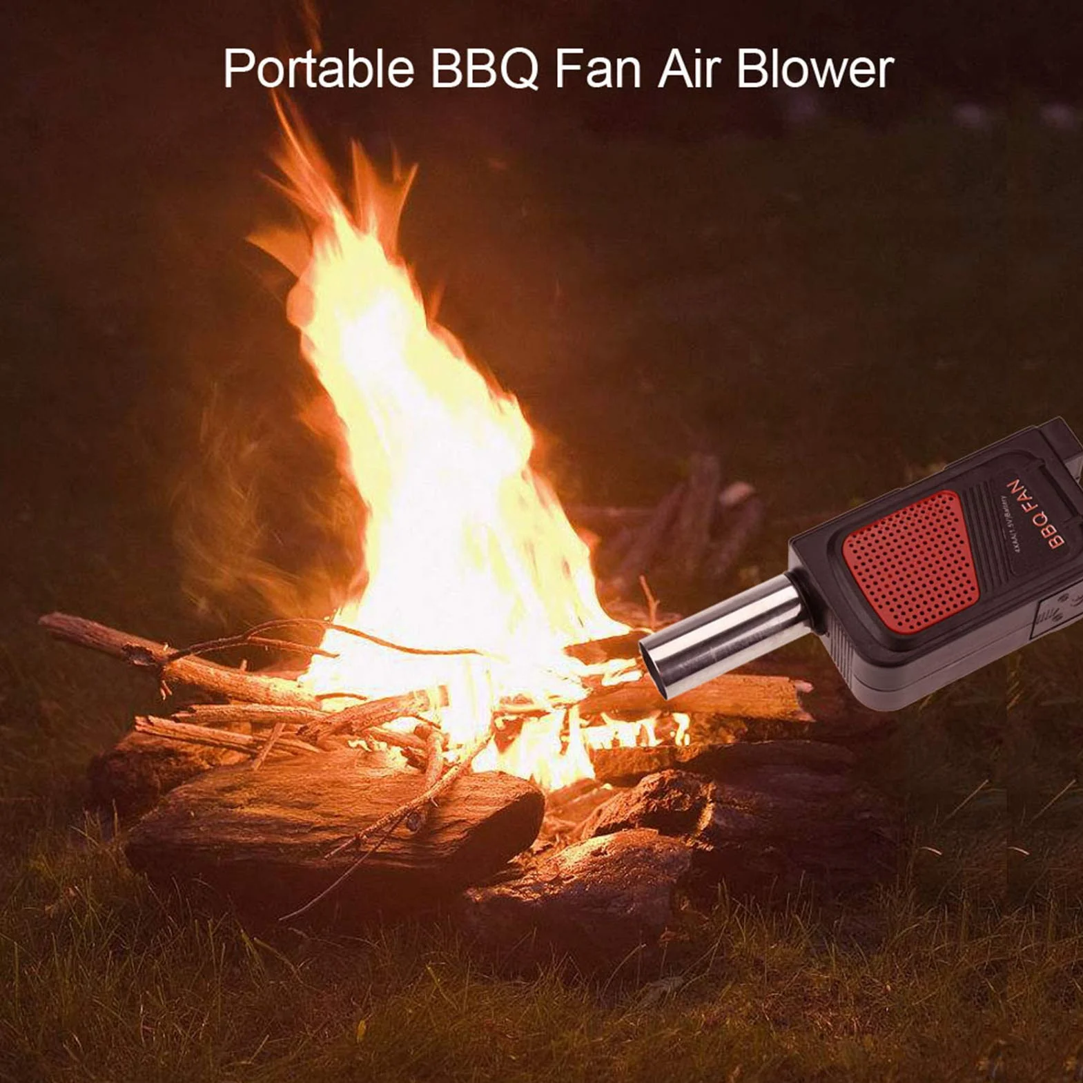Dmuchawa do grilla Przenośny elektryczny wentylator do grilla Powietrze/Ogień na zewnątrz Camping Piknik Grill Narzędzie do gotowania