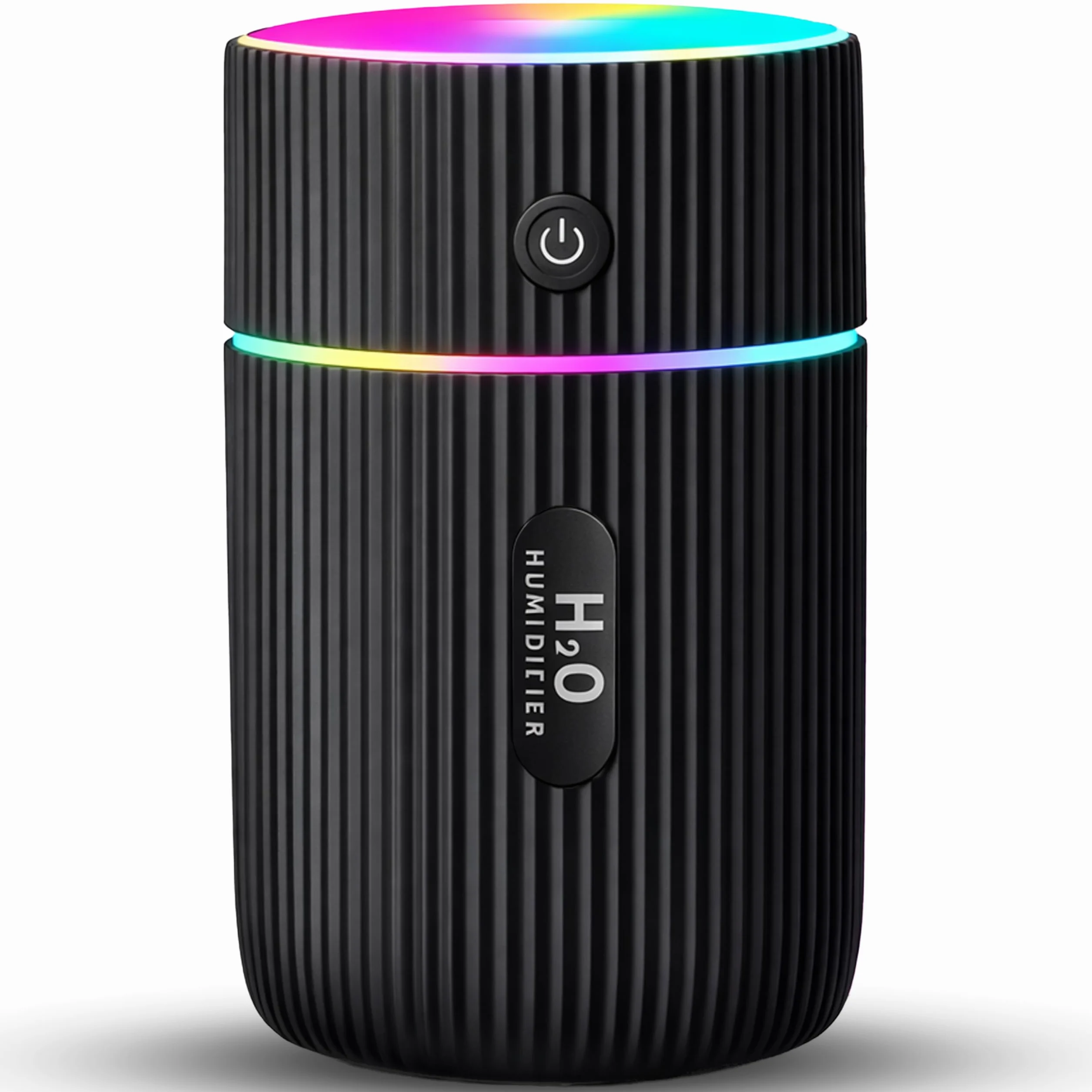 Retoo Ultradźwiękowy nawilżacz powietrza, 220 ml, 2 W, < 20 dB, cicha praca przez USB, 40 ml/h, czas pracy mgły, 4-8 h, aromat olejków eterycznych, 7-kolorowy RGB lub białe światło, mini nawilżacz do