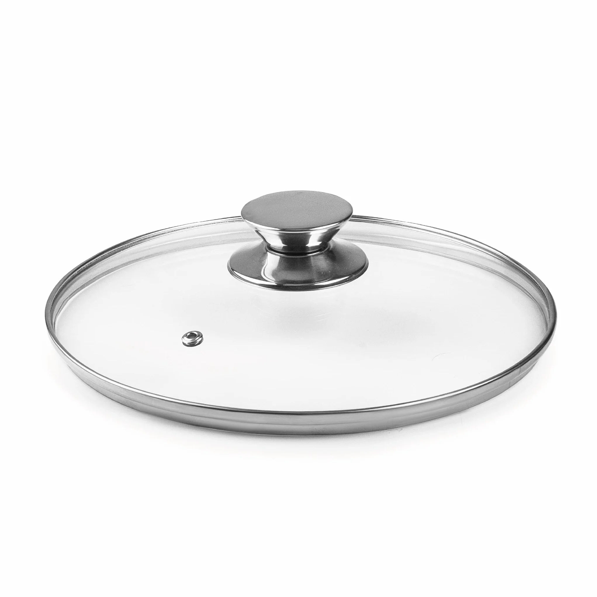 Ibili, 971630, szklana pokrywka z uchwytem ze stali nierdzewnej, 30 cm