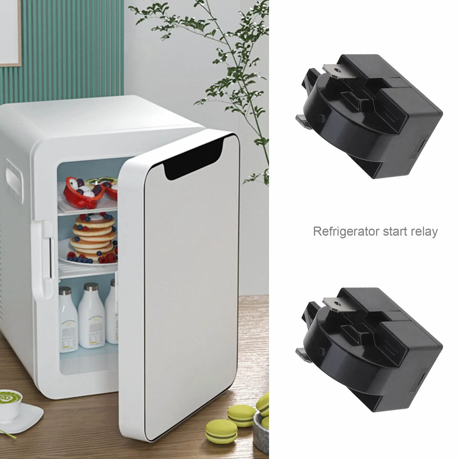 EMSea 2 x 15 omów przekaźnik rozruchowy lodówki 2-pinowy rezystor sprężarki PTC do mini lodówek, kompaktowych lodówek, zamrażarek, lodówek na wino z termicznym zabezpieczeniem przed przeciążeniem 1/6