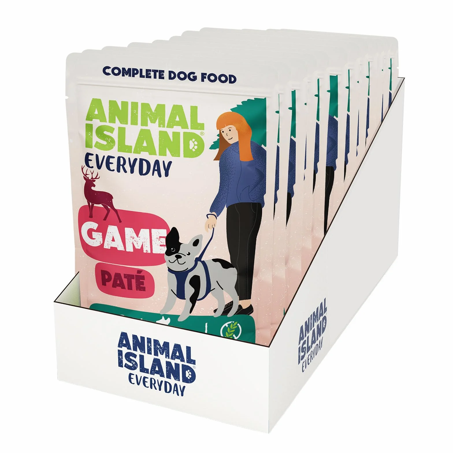 Animal Island Mokra Karma dla Psów Małych Ras Pasztet z Dziczyzny z Wieprzowiną, Indykiem i Rosołem Wołowym bez Zbóż 10x150g