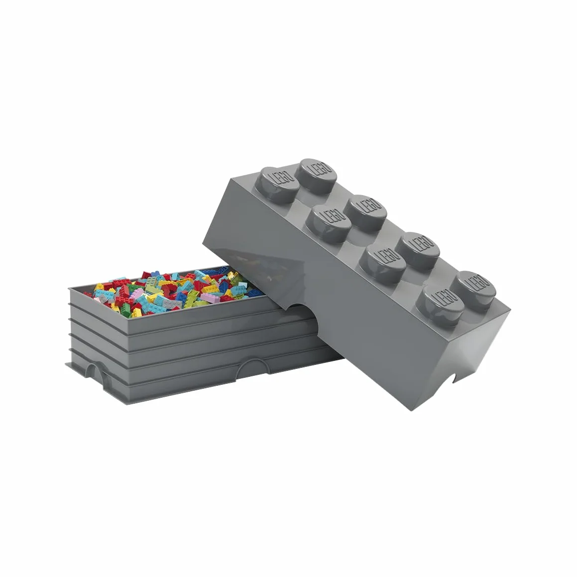 Room Copenhagen Lego Brick Pudełko Na Klocki, Polipropylen, Szary, 25 x 25 x 18 cm