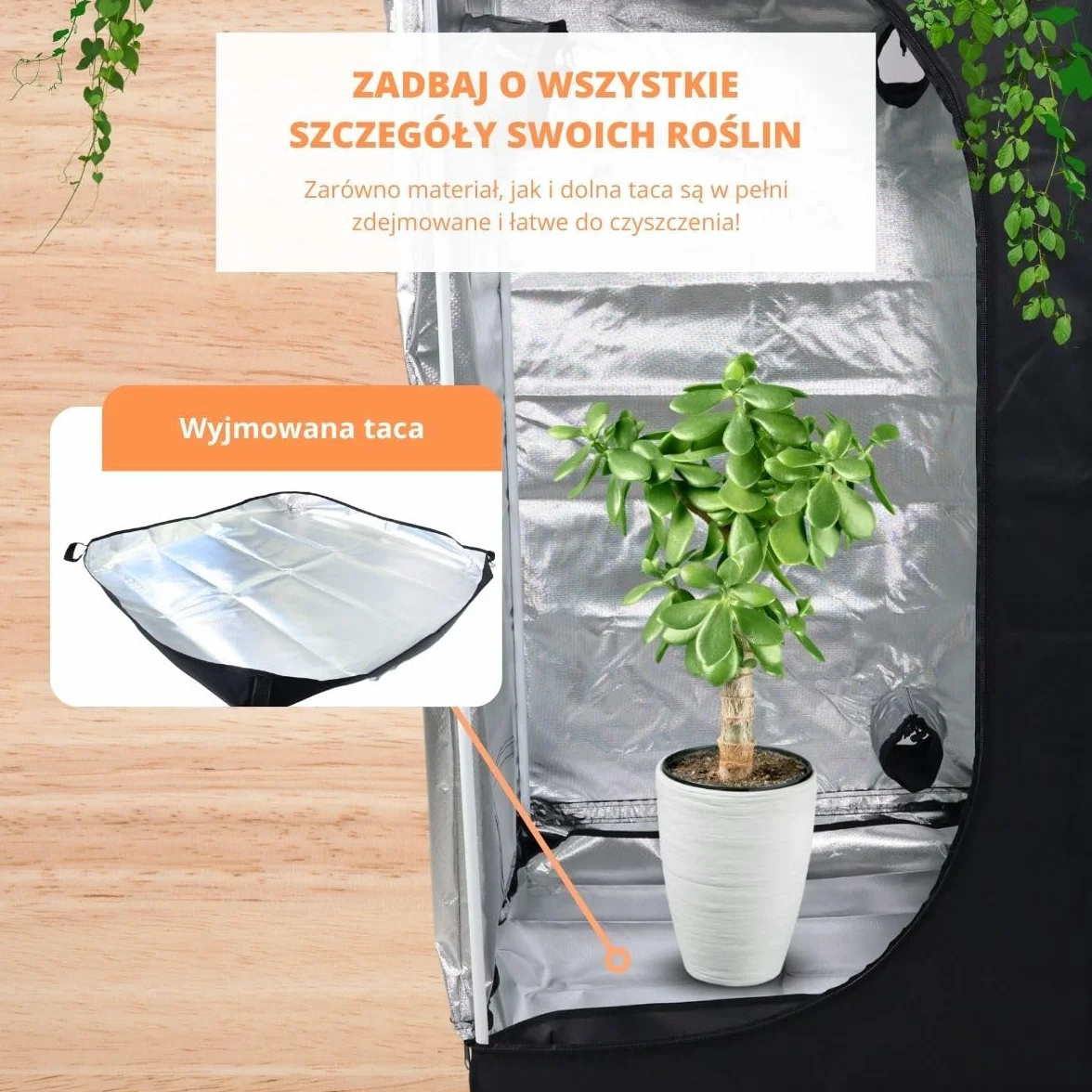 Mobiclinic®, Namiot do uprawy wewnętrznej, Growbox, Premium mylar 97% odblaskowy, Hydroponiczny, Wodoodporny, Zdejmowane dno, Gruba, Tkanina nylonowa, Solidna konstrukcja, Grow tent