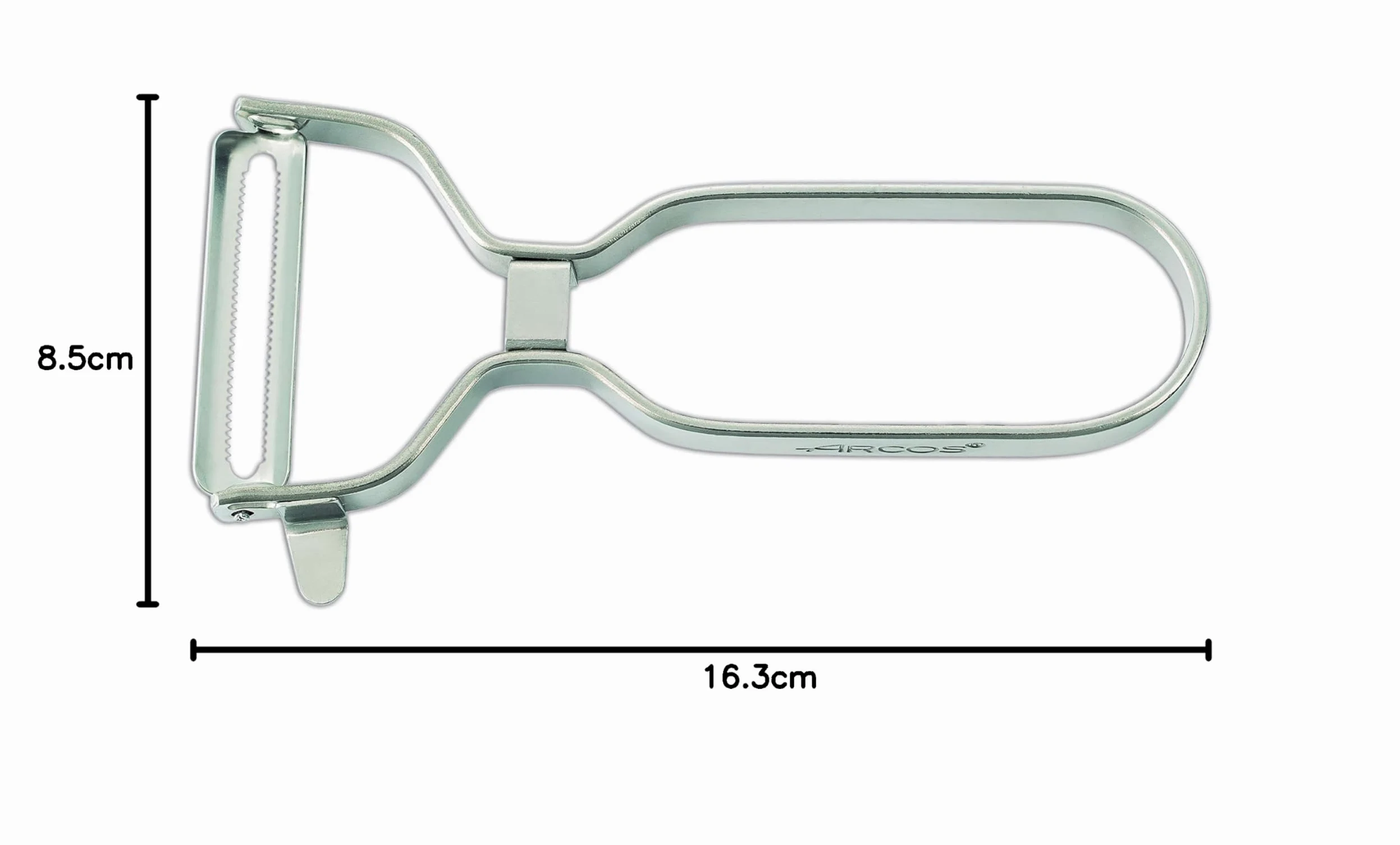 ARCOS Profesjonalny obieraczka do pomidorów ze stali nierdzewnej pokrytej chromem 130 mm; Obieraczka do warzyw i jarzyn; Nadaje się do zmywarki; Kolor srebrny