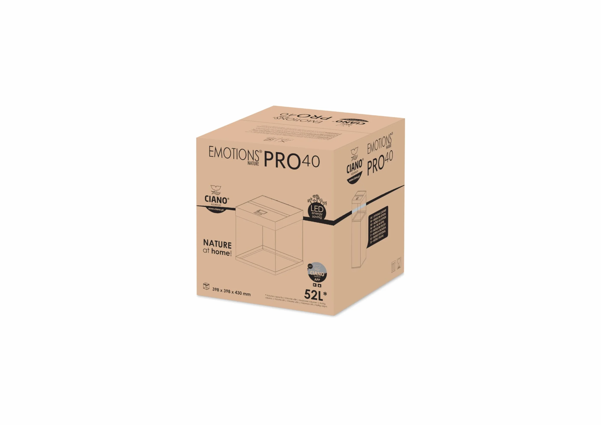 CIANO Akwarium Emotion Pro 40 Czarny