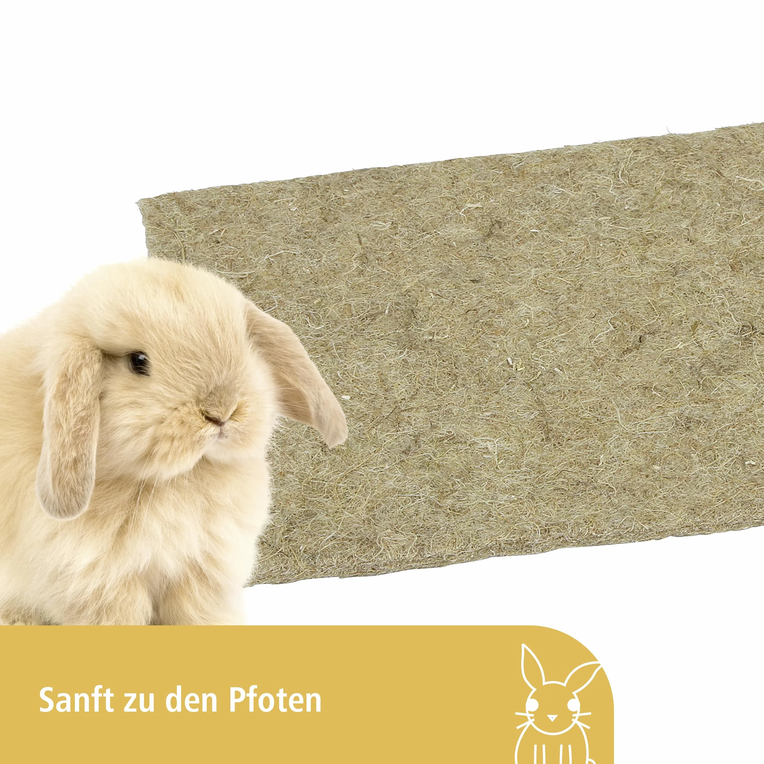 Kerbl 82744 Dywan dla gryzoni ze 100% konopi, 40 x 25 x 1 cm