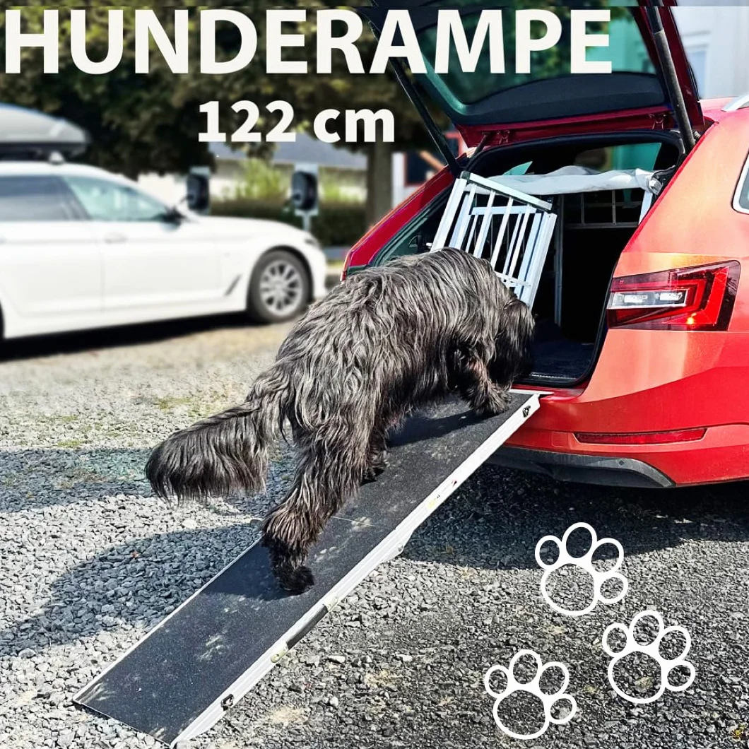 Petigi Rampa dla psów, do samochodu, bagażnika, schodów, pomoc przy wejściu dla psów, składana, aluminium, długość do 5 cm, obciążenie do 150 kg