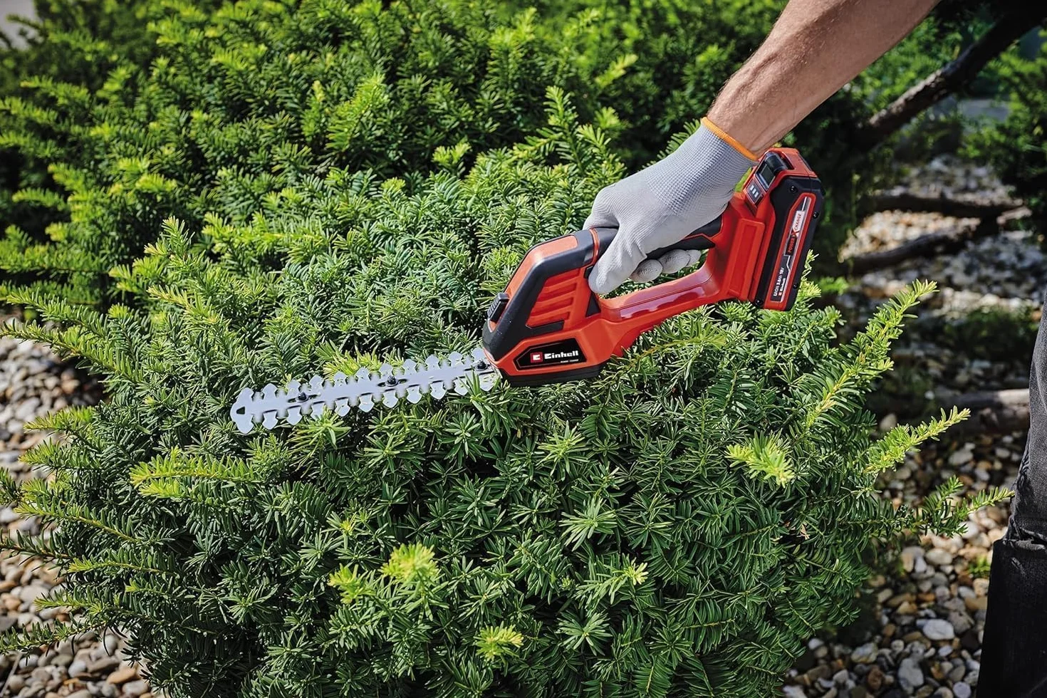 Einhell Ge-Cg 18/100 Li-Solo Nożyce do Żywopłotu, Czarny/Czerwony, 20 cm