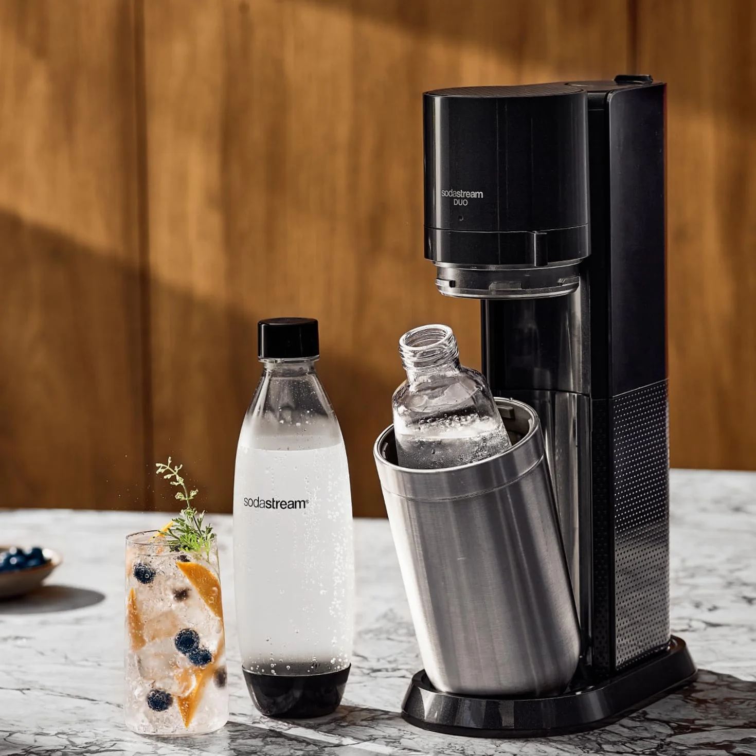 Sodastream Duo Saturator, Czarny/Srebrny, 44 cm