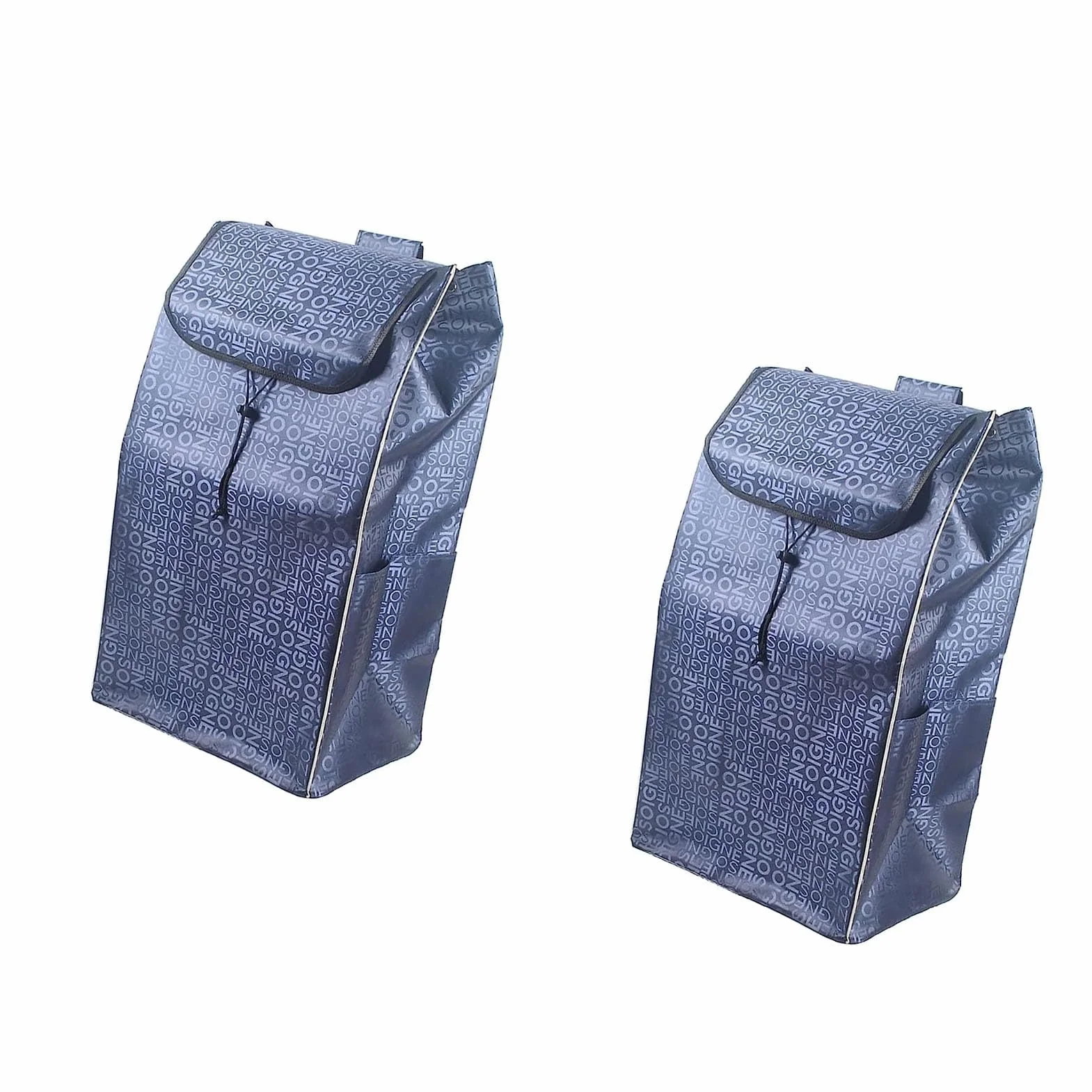 Zapasowa torba do koszyka na zakupy - 80 l torba na zakupy, wodoodporna torba na zakupy z tkaniny Oxford, torby na zakupy wielokrotnego użytku, torba zastępcza na wózek, dł. 38 x szer. 30 x wys. 70 cm