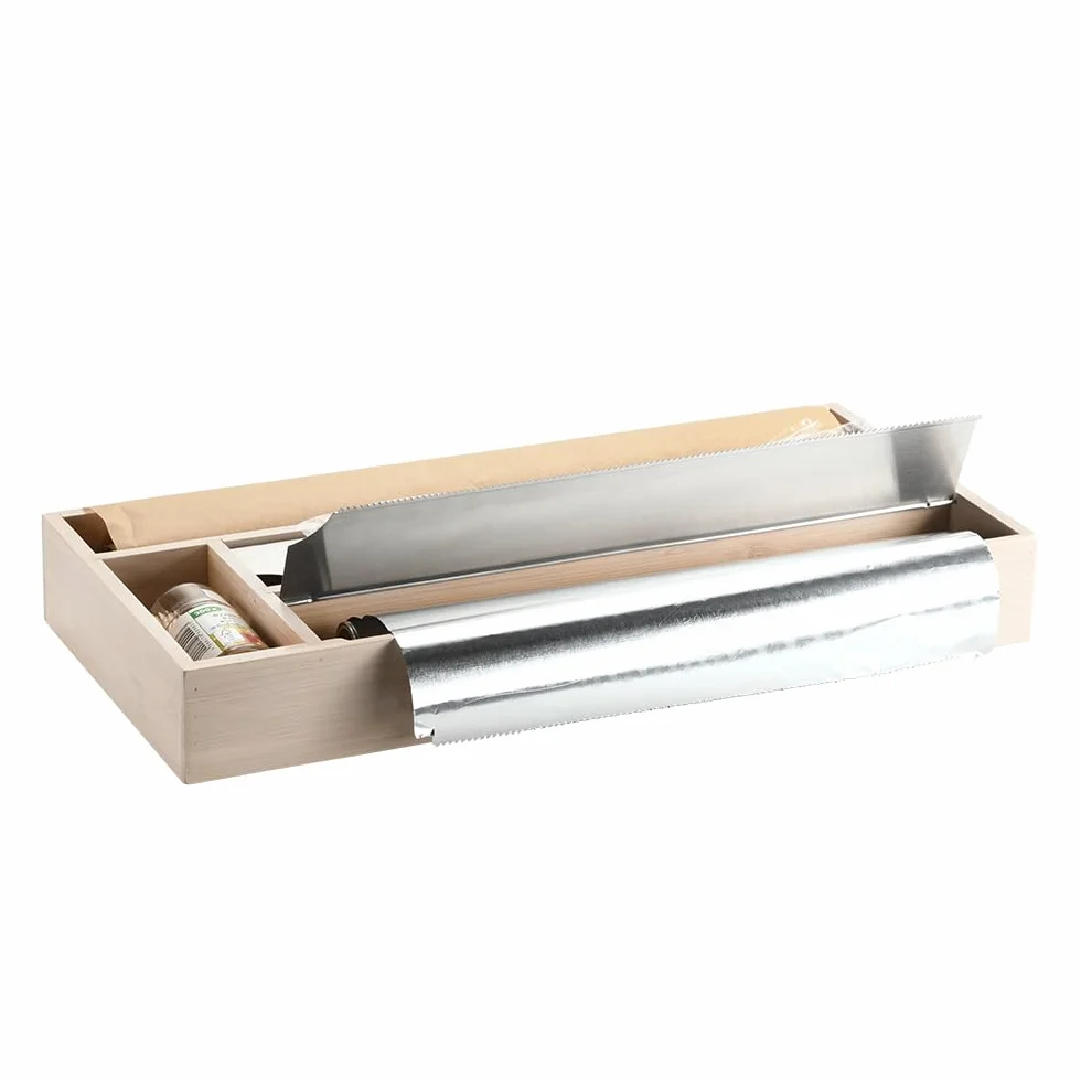 KESPER | Dozownik folii, materiał: bambus, wymiary: 42 x 19 x 5,4 cm, kolor: naturalny |57041 13