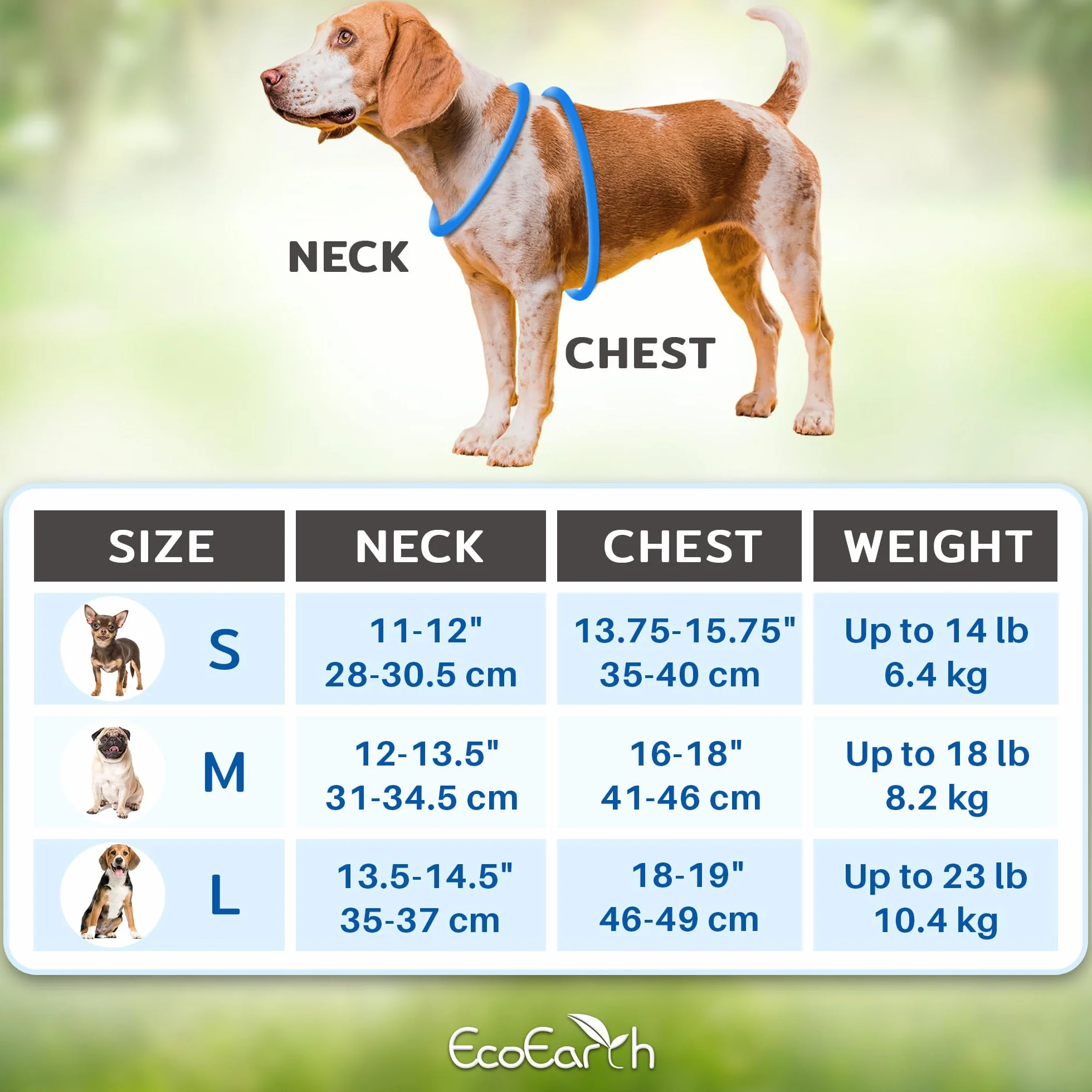 EcoEarth Dog Harness and Leash Set Large Black Soft Padded No Pull Reflective for Small Medium Dogs