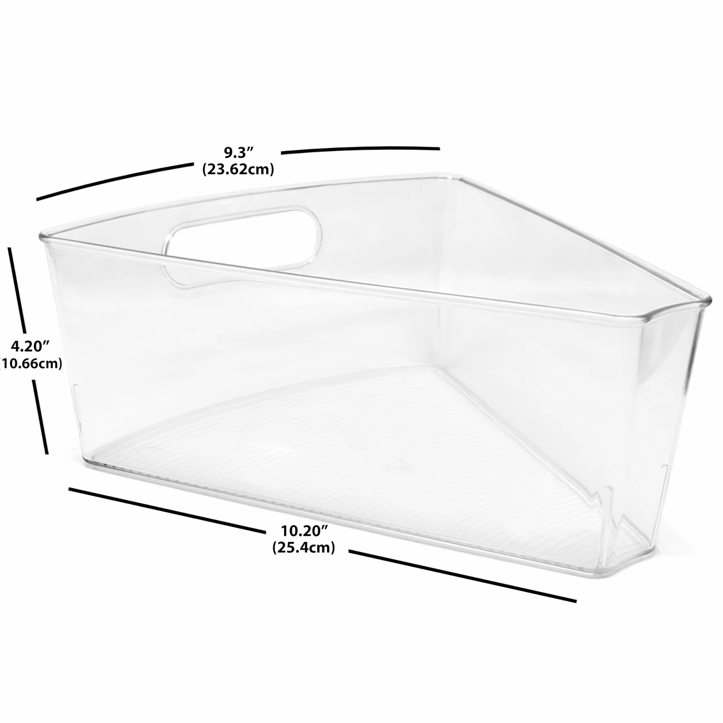 Kitchen Spaces KSCL2S6-AMZ Narożny organizer do spiżarni Lazy Susan, plastik, przezroczysty, 2 szt