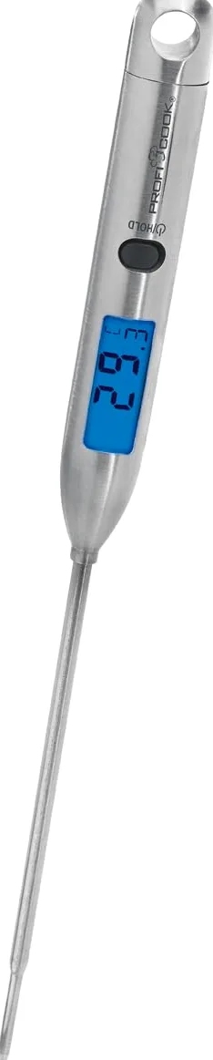 Profi Cook PC-DHT1039 - Cyfrowy termometr kuchenny - Stal nierdzewna - Zasilanie bateryjne (w zestawie) Srebrny