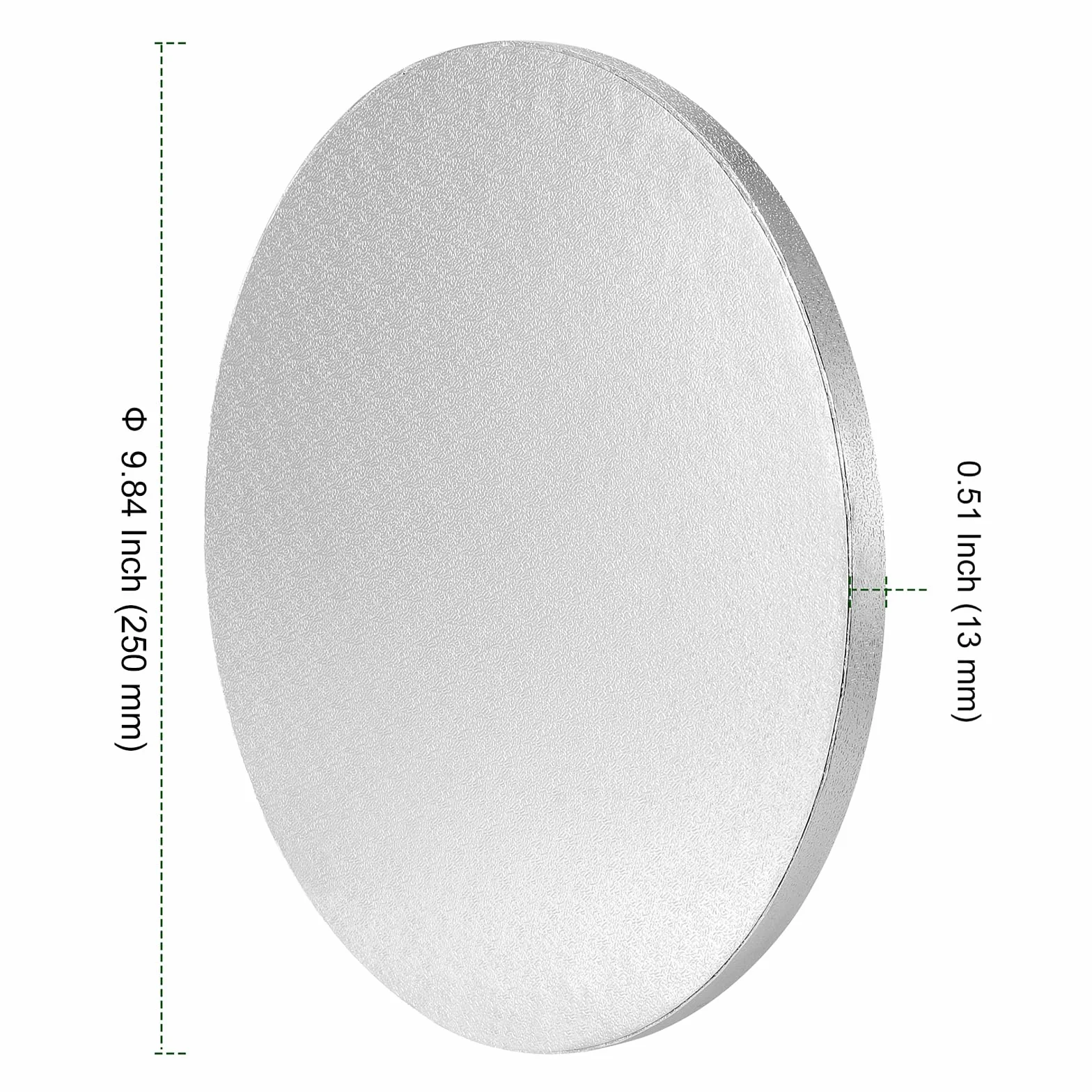 10 sztuk srebrnych podkładek na tort, okrągłe, 25 cm, okrągłe, do transportu ciast