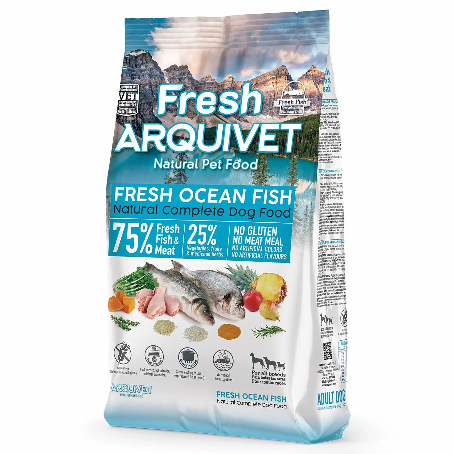 Arquivet Fresh Ocean Fish 2,5 kg Karma pełnoporcjowa dla psów Świeże ryby i mięso