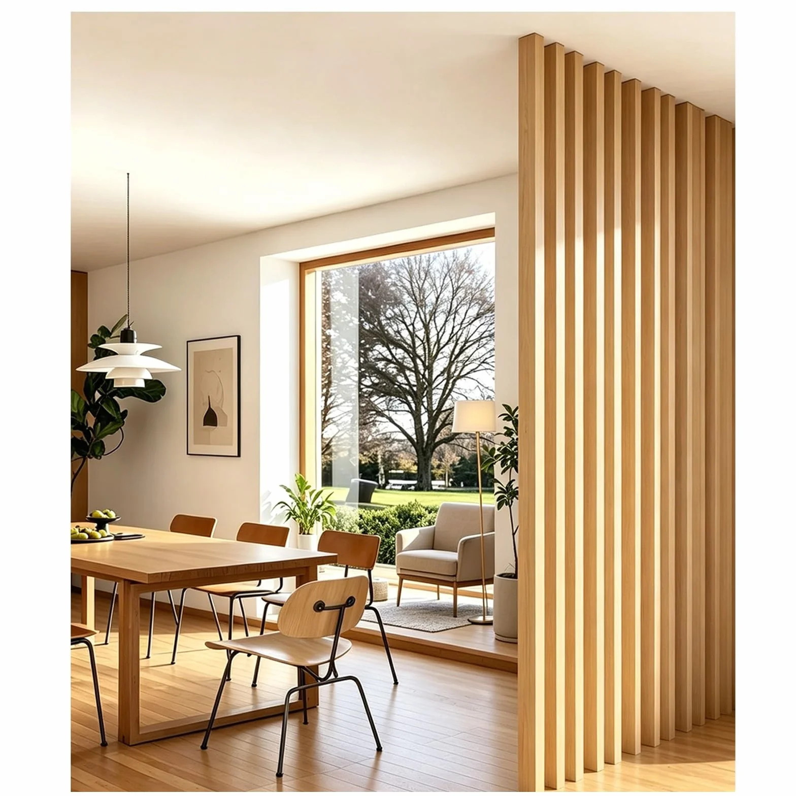 Regulowana ścianka działowa, 6 lamelowych kolumn do salonu, przedpokoju i restauracji, łatwa instalacja, 160 cm / 1,60 m, oszczędność miejsca
