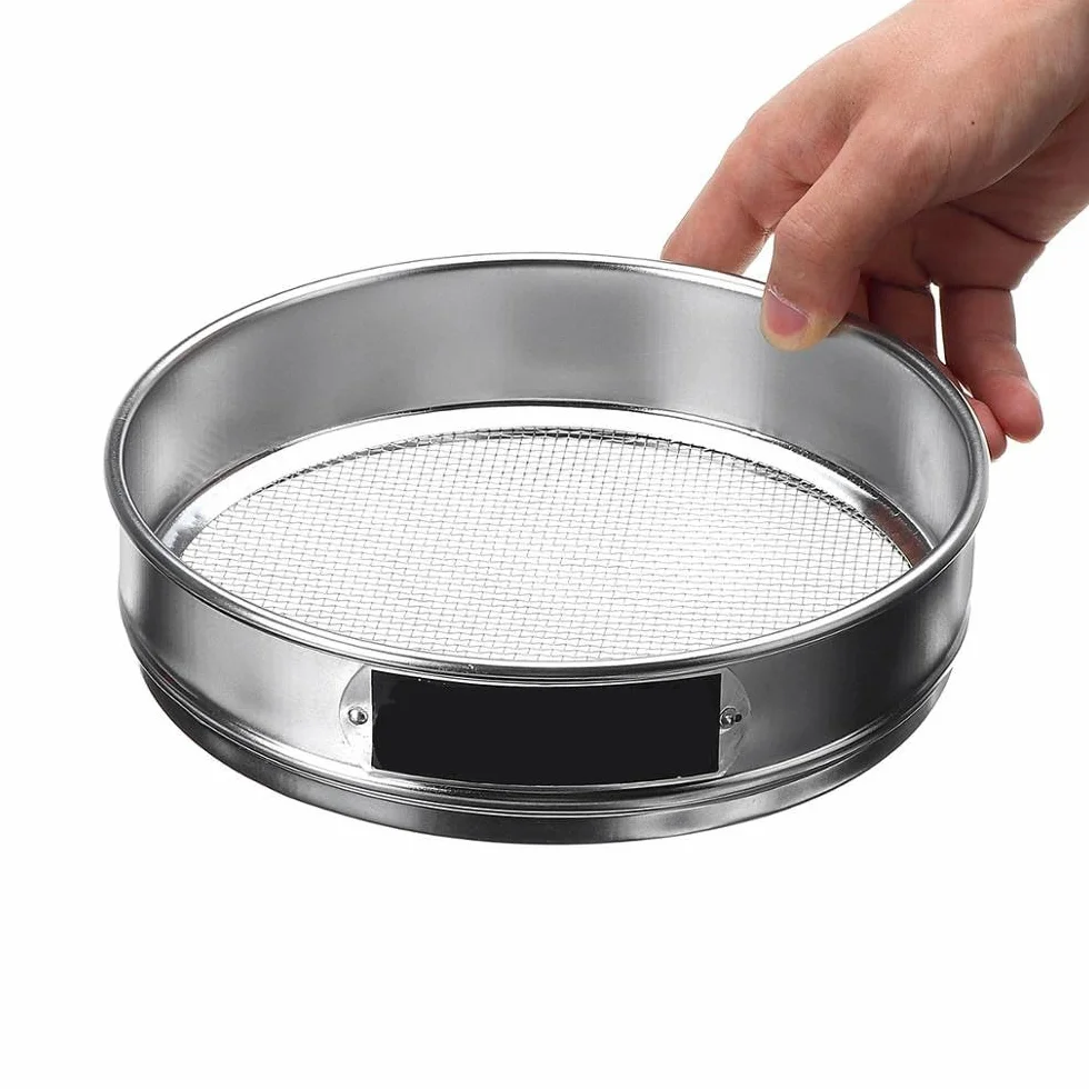 1 szt. 30 cm okrągłe sito siatkowe ze stali nierdzewnej 304 - najwyższej jakości przesiewacz mąki do pieczenia, filtrowania proszku i odcedzania cieczy(6)