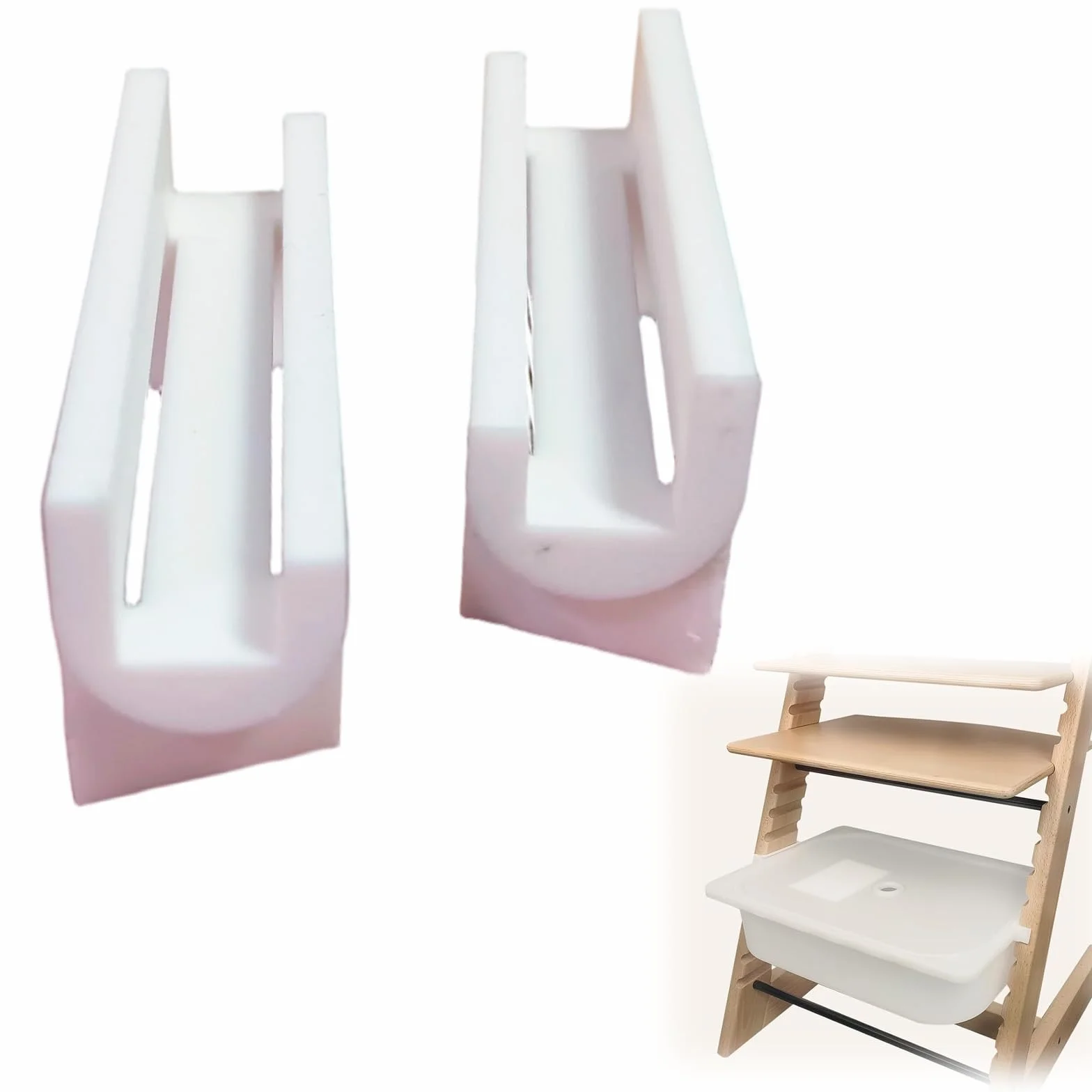 Generisch Adapter pasujący do Ikea Trofast Box, adapter kompatybilny z Stokke Tripp Trapp Trapp do wysokiego krzesła dziecięcego, akcesoria, mocowanie do wysokiego krzesła dla dzieci (używać z