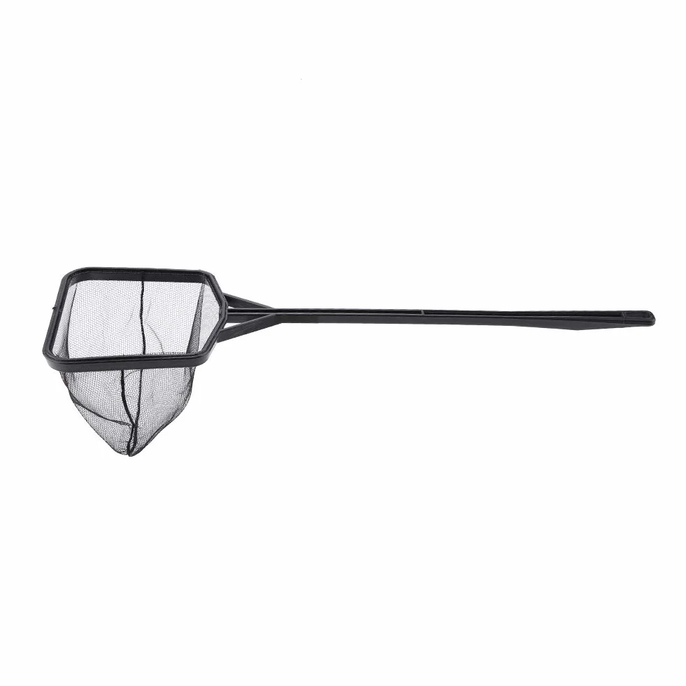 Mała siatka na ryby akwariowe, siatki na stawy akwariowe z długim uchwytem, cienka siatka nylonowa do czyszczenia i bezpiecznego łowienia w stawie, 35-56 cm, trzy rozmiary (S)