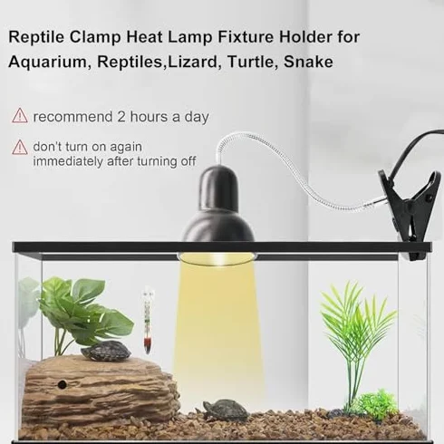 Zacisk Oprawa Lampy Reptile Sun Basking Lamp Clip Elastyczny Uchwyt na Lampę Grzewczą