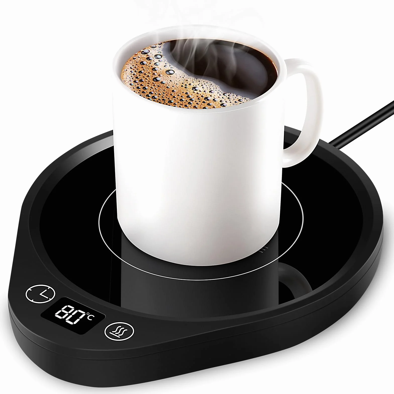Podgrzewacz do kawy, 36 W, 3 temperatury i 2-12 godzin (do 176°F/80°C), Smart Desk Coffee, podgrzewacz do herbaty, wody/mleka, do biura, domu, kolor czarny