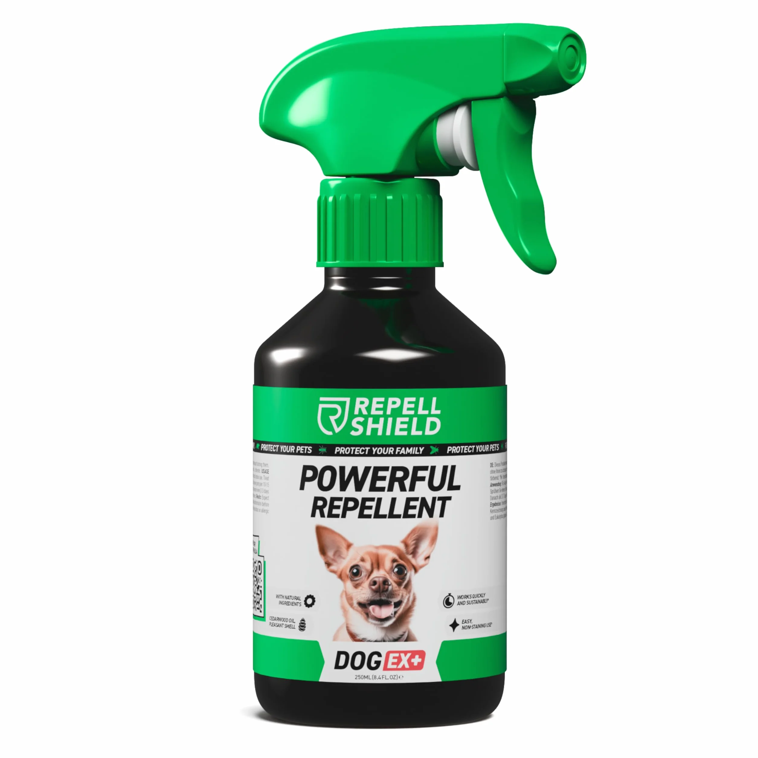 RepellShield Spray przeciw gryzieniu dla psów i szczeniąt 250ml Gorzki odstraszający naturalny środek do treningu