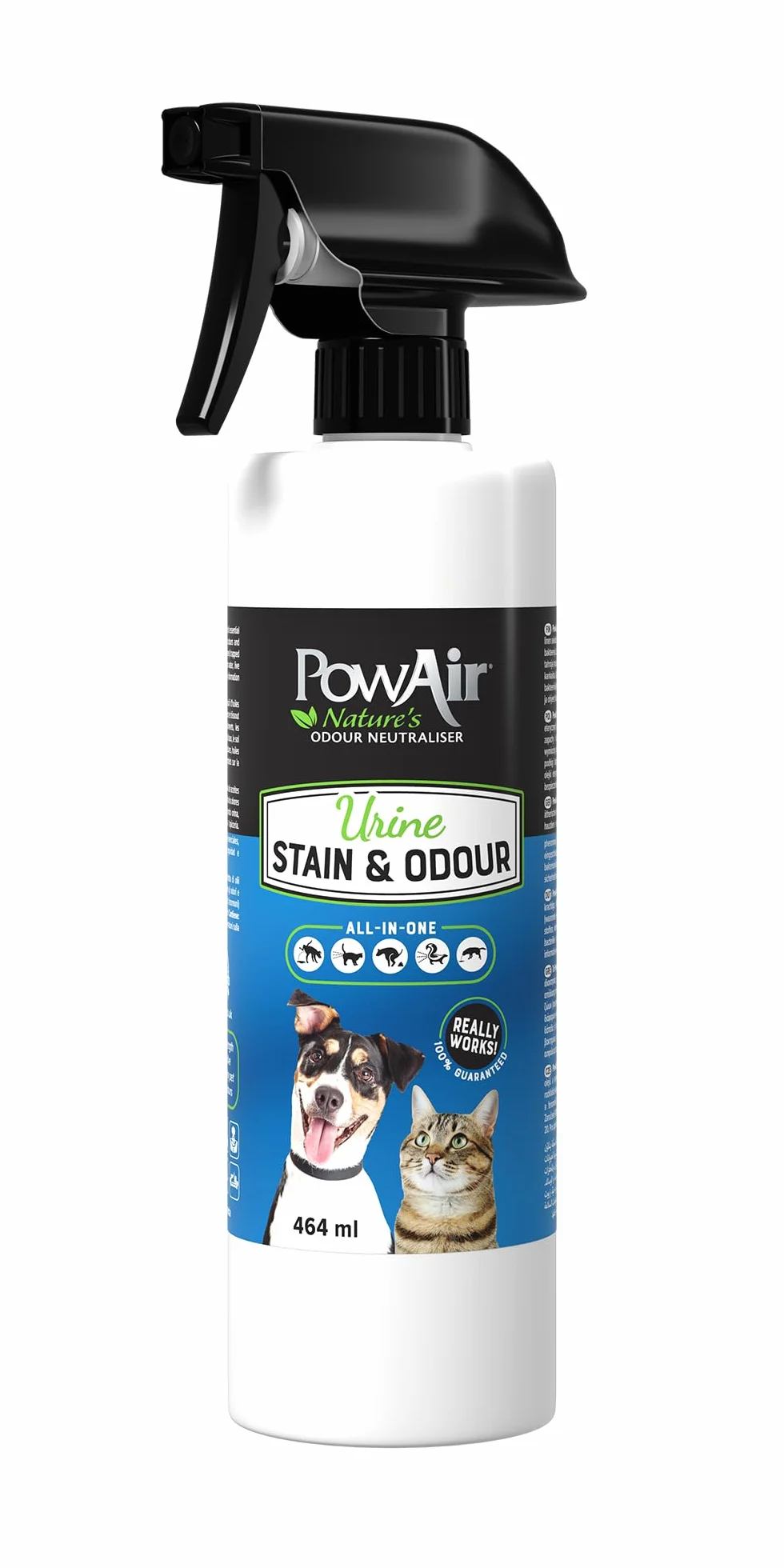 PowAir Trwale Eliminujący Plamy i Zapach Moczu Spray Enzymatyczny Neutralizujący Zapachy 464 ml