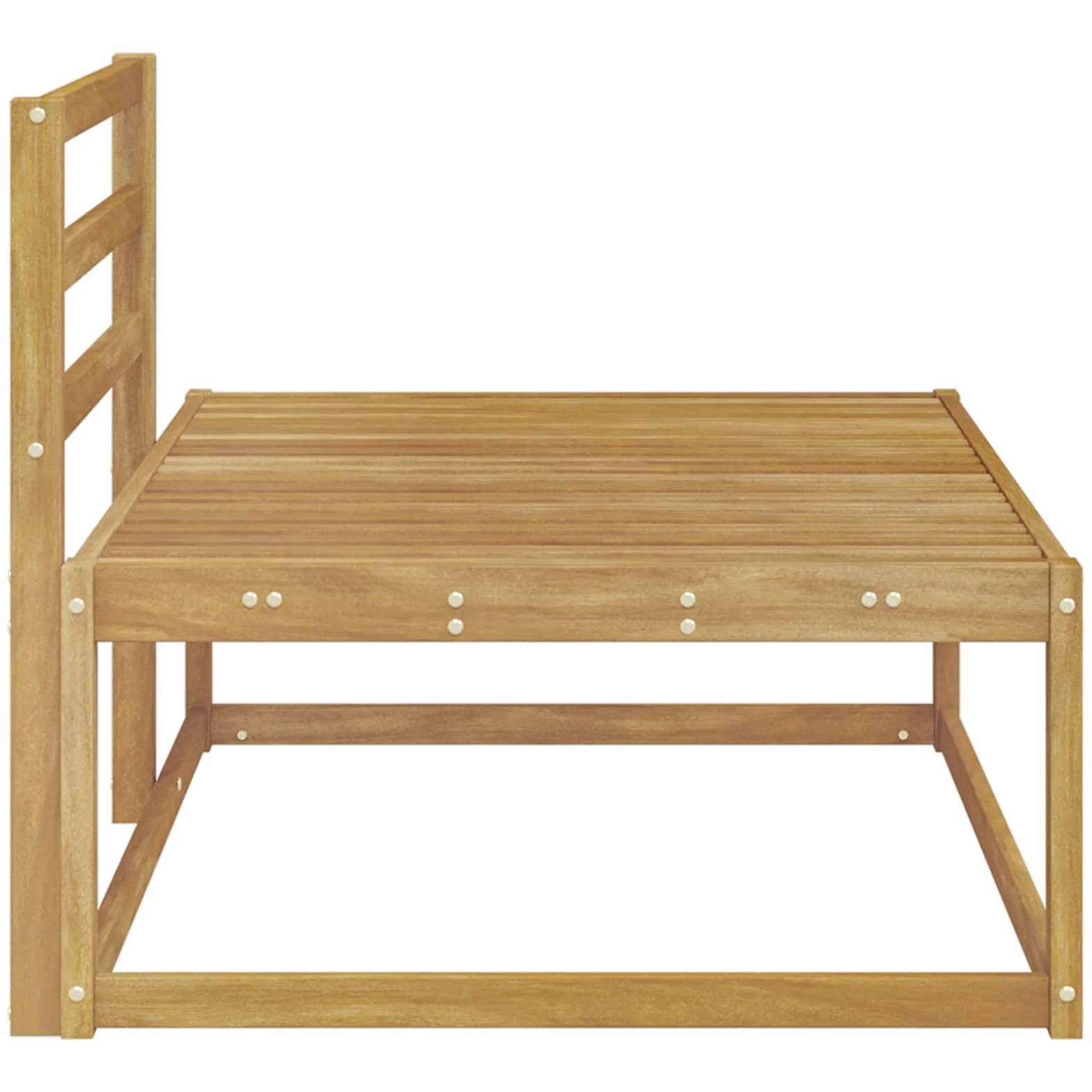 vidaXL Sofa końcowa na zewnątrz Biały 115 x 83 x 73 cm, Meble Ogrodowe na Balkon, Nowoczesny Modułowy Styl, Wytrzymały Relaks w Eleganckiej Formie