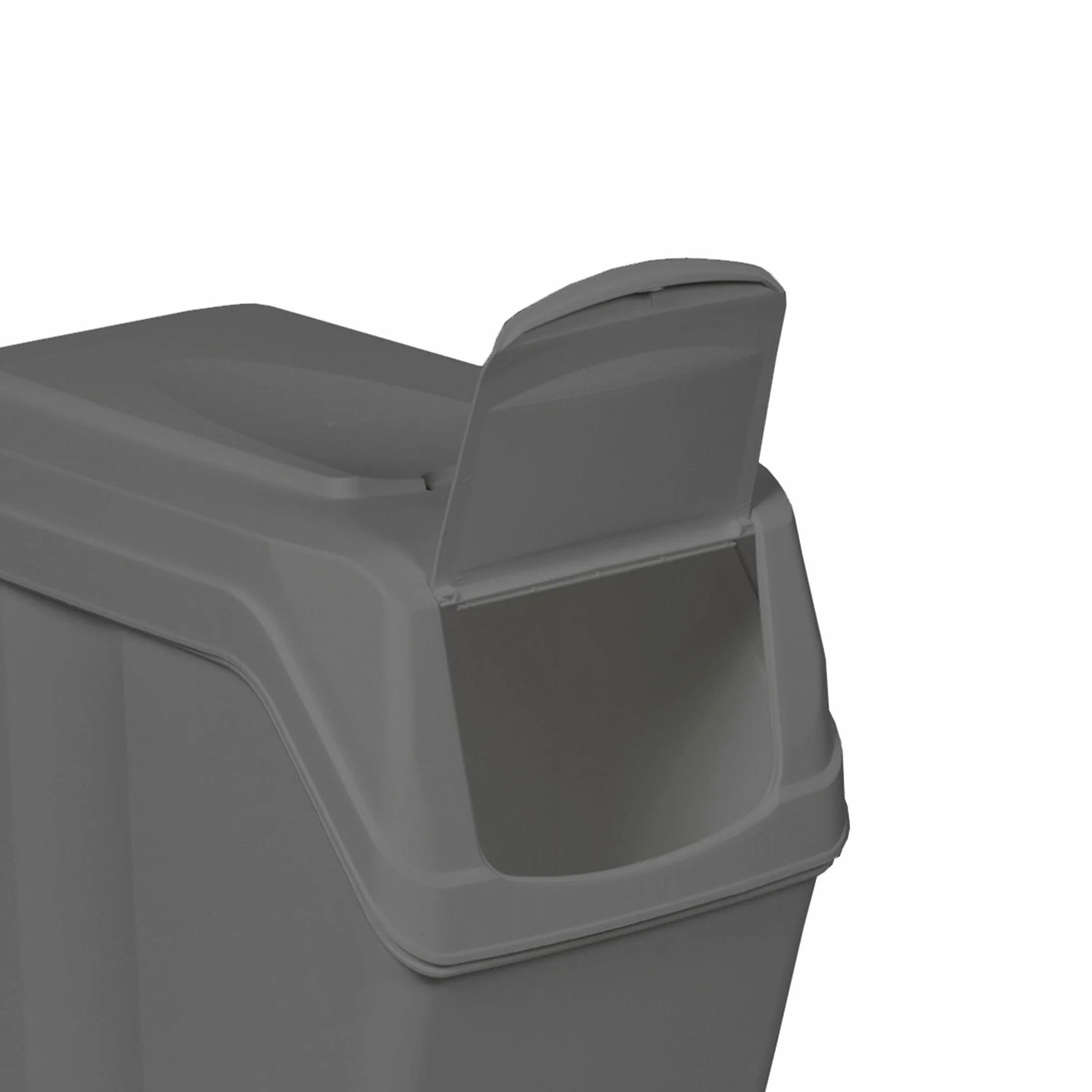 Prosperplast Zestaw 3 pojemników na recykling o pojemności 60 litrów przegródek w kolorze szarym 39x23x33 cm