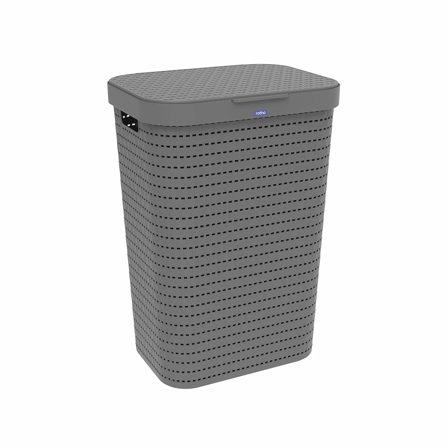 Rotho Country Kosz na Pranie, Tworzywo Sztuczne, Antracytowy, 55 l