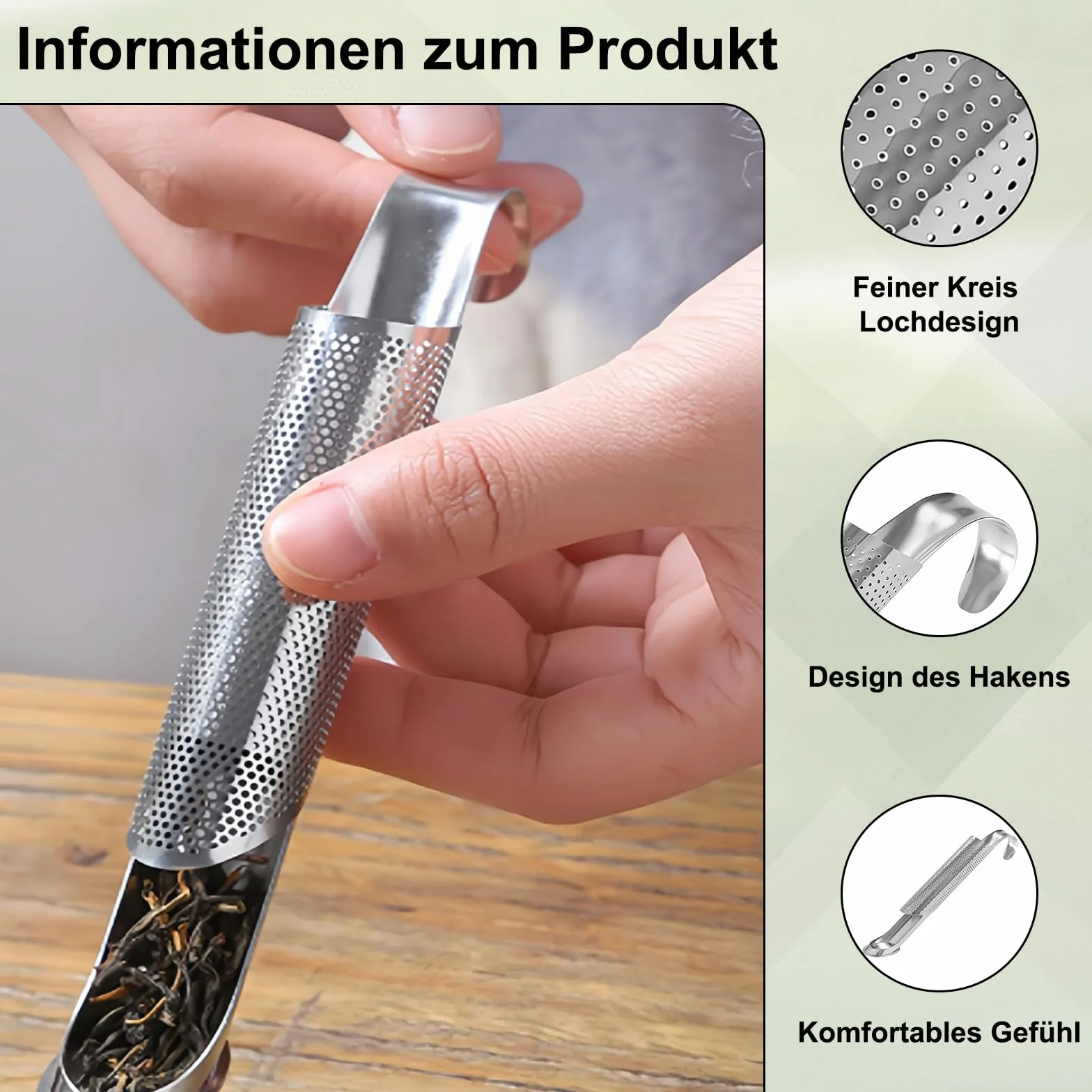 2 sztuki dyfuzor do herbaty ze stali nierdzewnej, filtr do herbaty sypkiej, filtr do herbaty o drobnych oczkach z uchwytem haczykowym, sitko do herbaty, ze stali nierdzewnej, do herbaty, róż, kawy