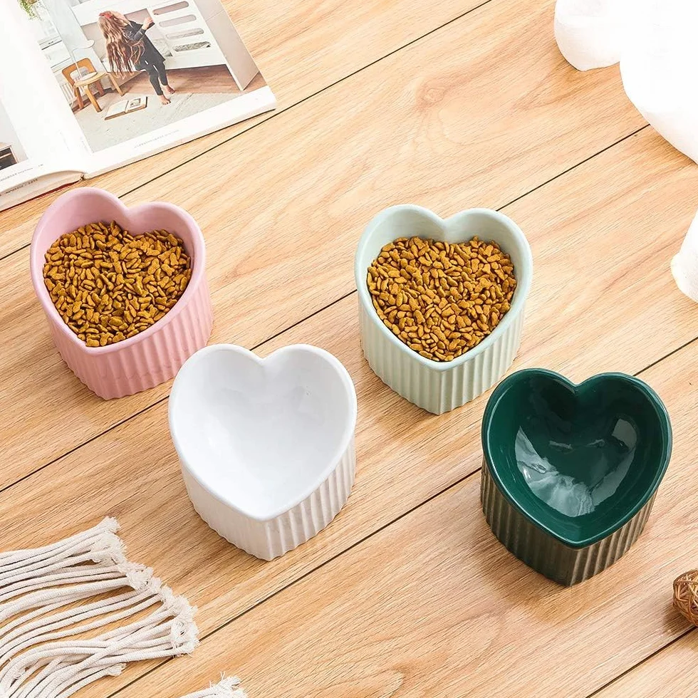 Podwyższona i pochylona ceramiczna miska dla kota, wysoka miska na karmę dla kota, odporna na wymioty, nadaje się do mycia w zmywarce i mikrofalówki, 180 g