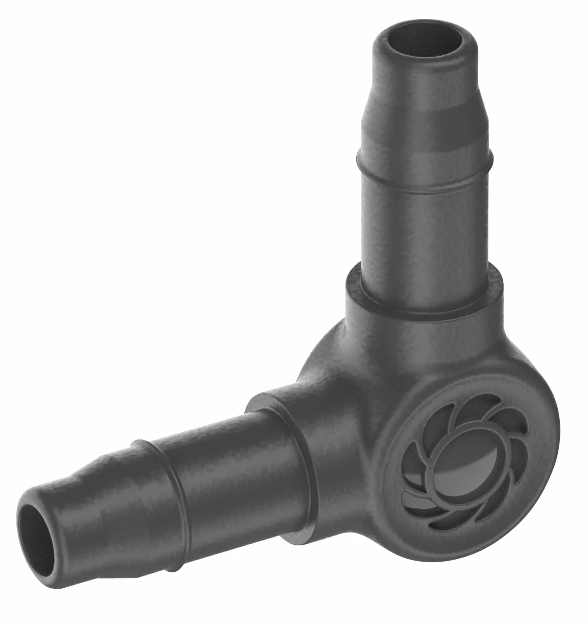 Gardena System Micro-Drip element L 4,6 mm (3/16 cala): Do zmiany kierunku o 90 stopni rur rozdzielających i kroplujących, instalacja bez zagięć, technika połączeniowa Easy & Flexible (13212-20)