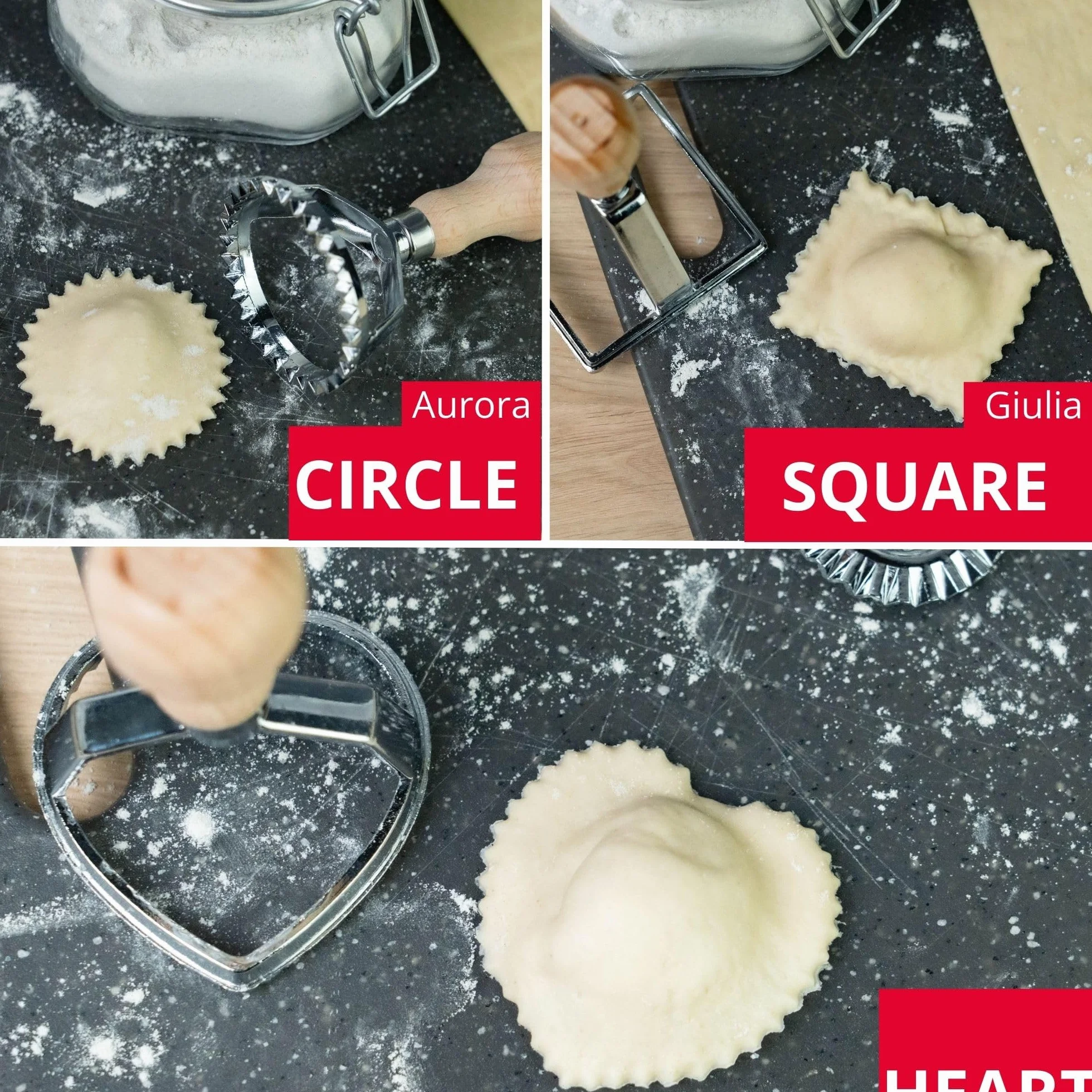 Westmark Praktyczne Koło do Ciasta Ravioli Cutter/Pastry Wheel Sofia, do Wykrawania Domowego Makaronu i Ciasta, Średnica Koła 39 mm, Cynk, Drewno Bukowe