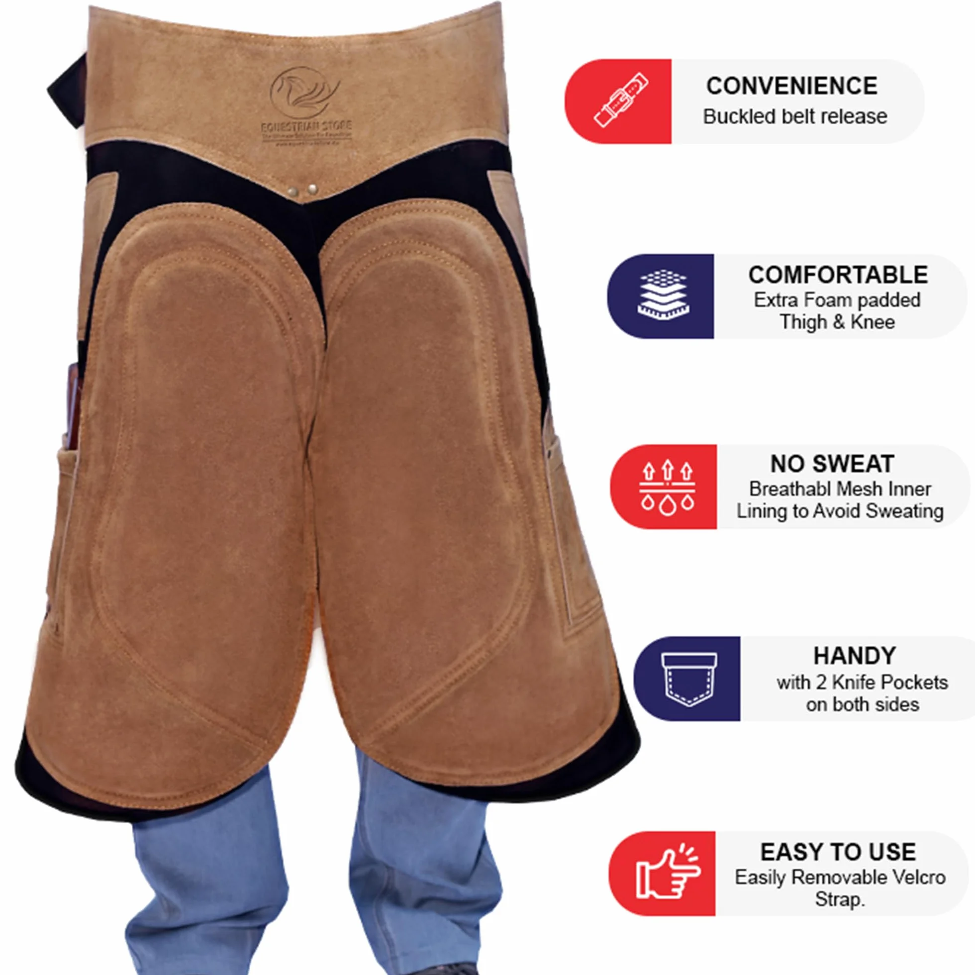 Blacksmith Apron Premium Full Grain Leather Genuine Suede 59 cm 65 cm 70 cm 75 cm