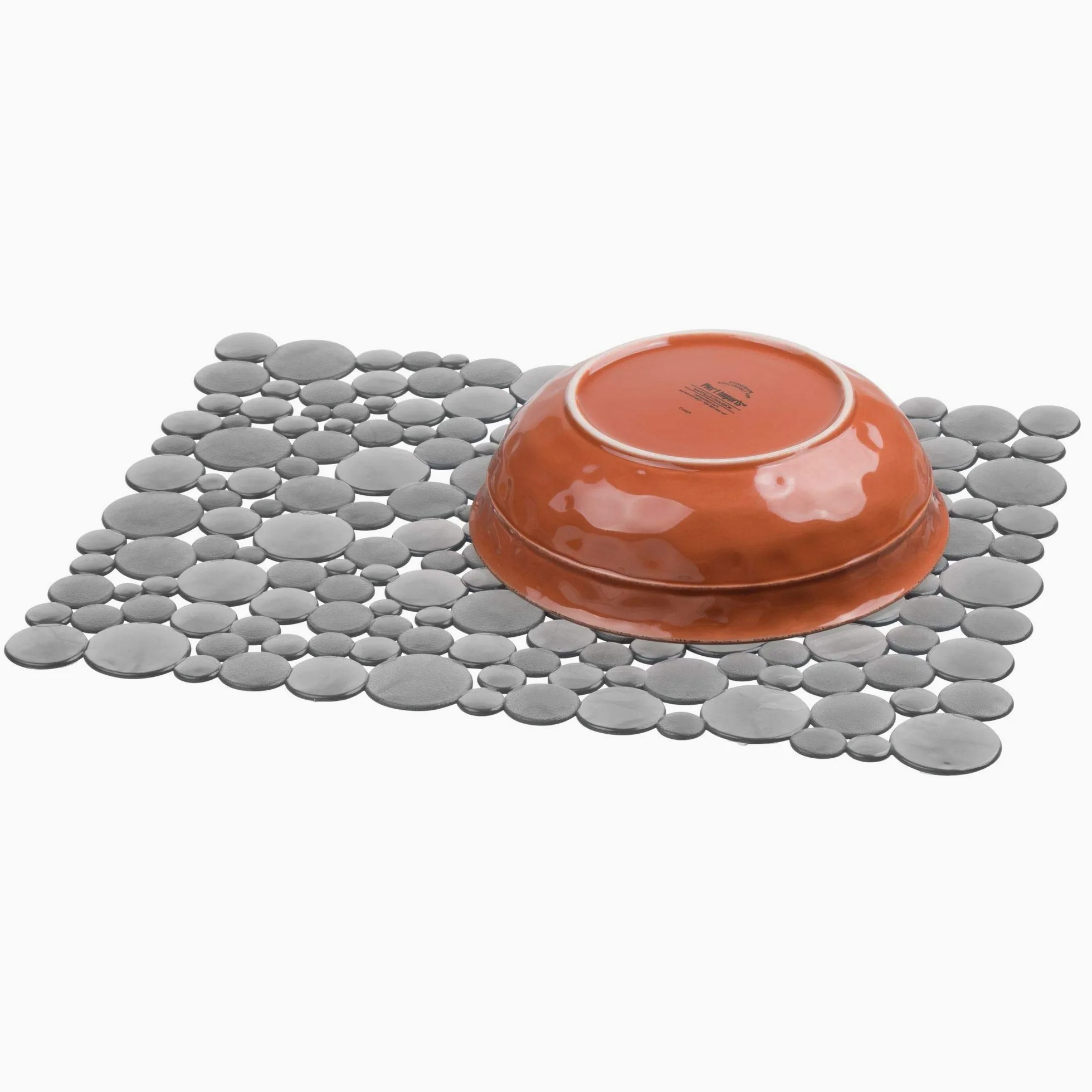 iDesign Wkładka do zlewozmywaka, duża mata do zlewu z tworzywa sztucznego, ochronna mata do zlewozmywaków ceramicznych i ze stali nierdzewnej, szara