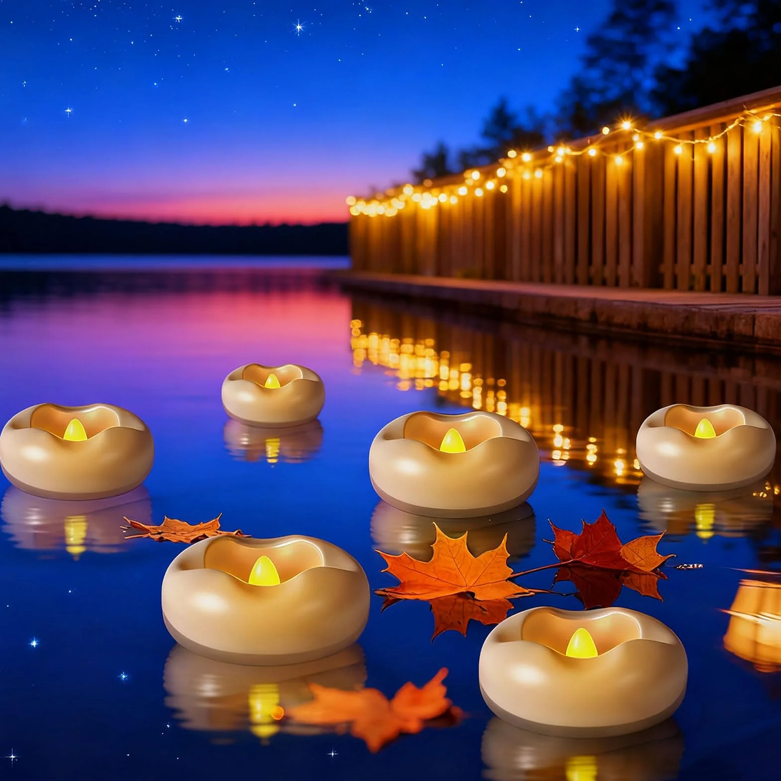12 sztuk pływających świec LED, pływające świece białe, bezpłomieniowe pływające świeczki typu tealight, zasilane bateriami, świece wodne do basenów, dekoracja ślubna, wazony, dekoracja