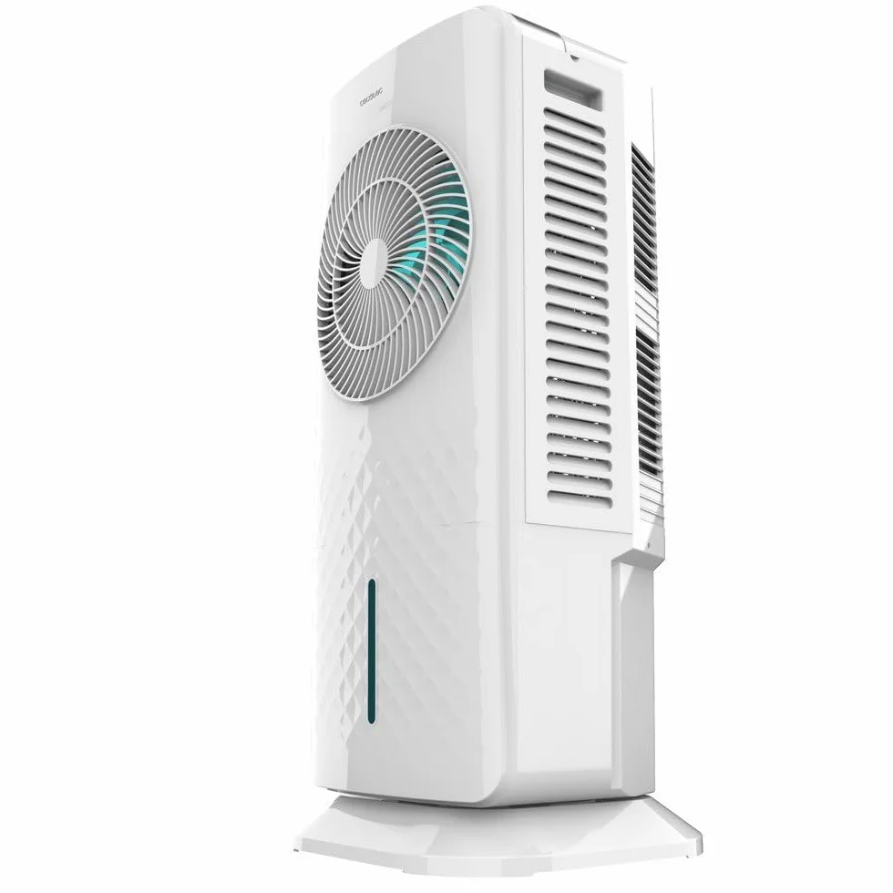 Cecotec Klimatyzator Ewaporacyjny EnergySilence 3500 Cool Compact Smart. 65 W, Zbiornik 3,5 L, Dotykowa, Pilot zdalnego sterowania, 3 prędkości, 2 tryby, Oscylacja 70º, Timer 12h, 2 chłodnice