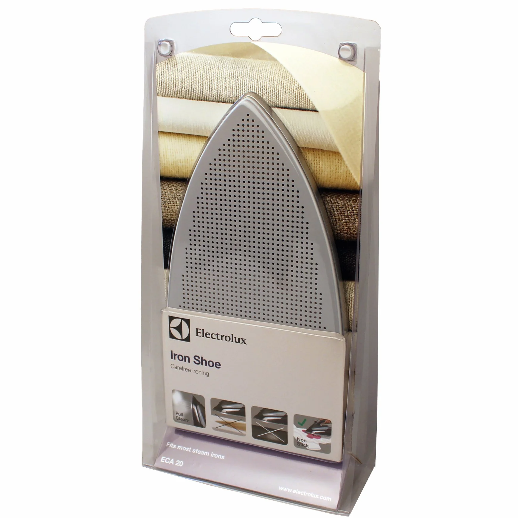 Electrolux ECA 20 Bügelschuh nadaje się do większości żelaza.