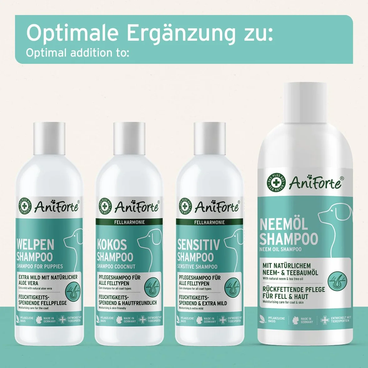 AniForte Fellharmonie Odżywki do sierści dla psów 200ml z aloesem, przeciwko plątaniu, bez parfumu