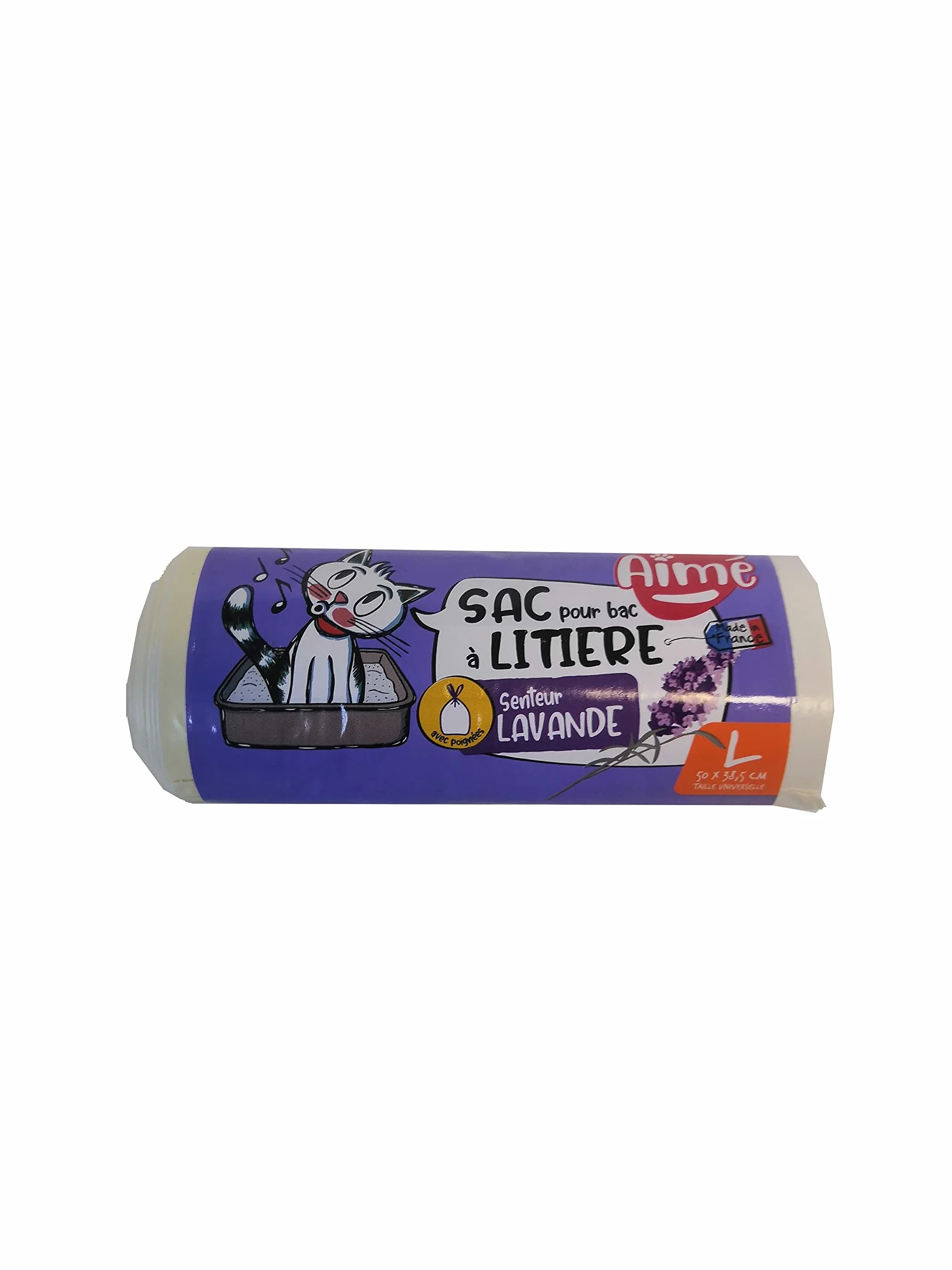 Aimé Worki do Kuwety dla Kota i Akcesoria x8, Pachnące, 50 x 38,5 cm, z Uchwytami i Zamknięciem, do Wszystkich Rodzajów Kuwety