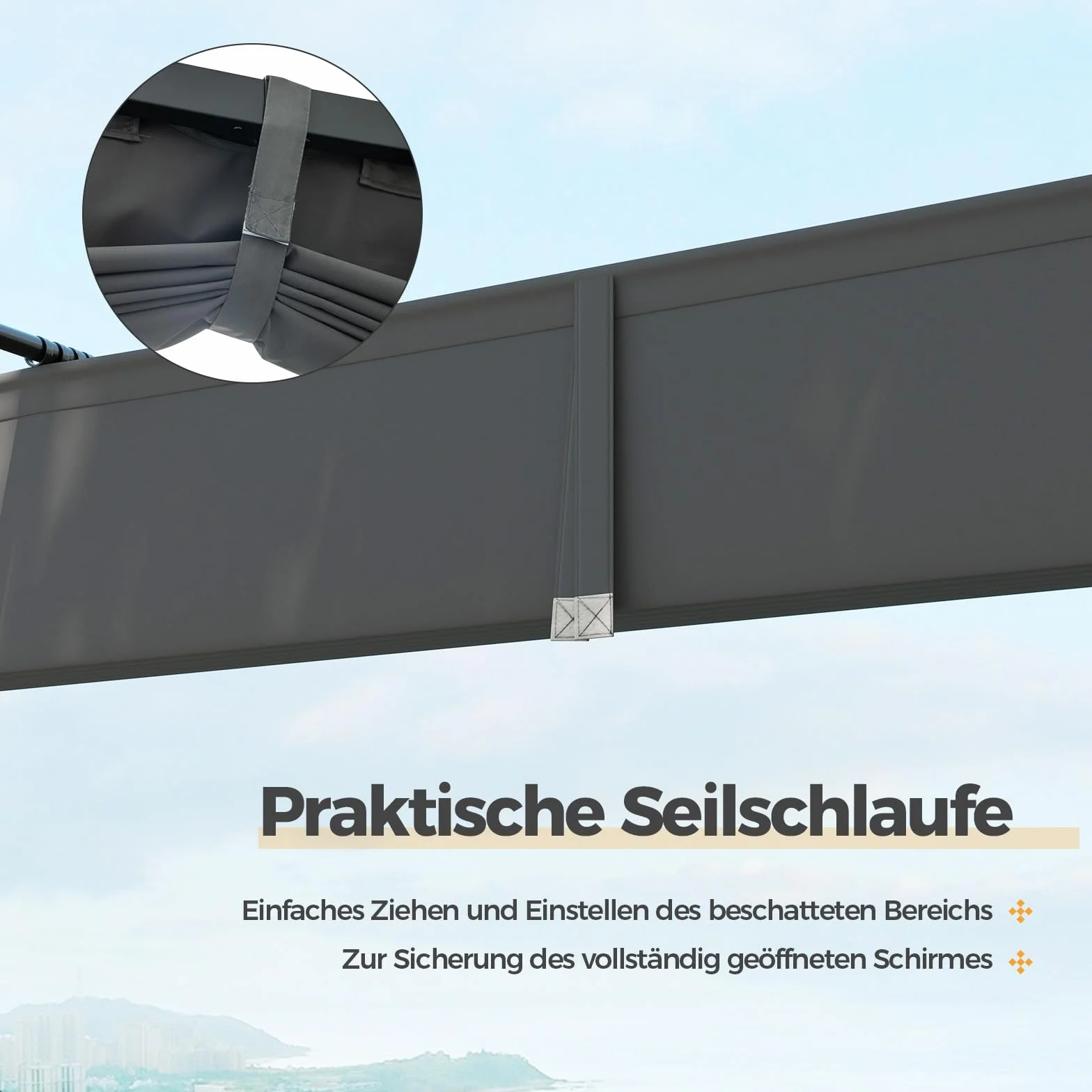 COSTWAY Pergola z przesuwnym dachem, pawilon 3,1 x 3,1 m, wodoszczelny, stabilny, odporny na zimę, pawilon ogrodowy z wytrzymałymi metalowymi kolumnami, na taras, do ogrodu, na taras