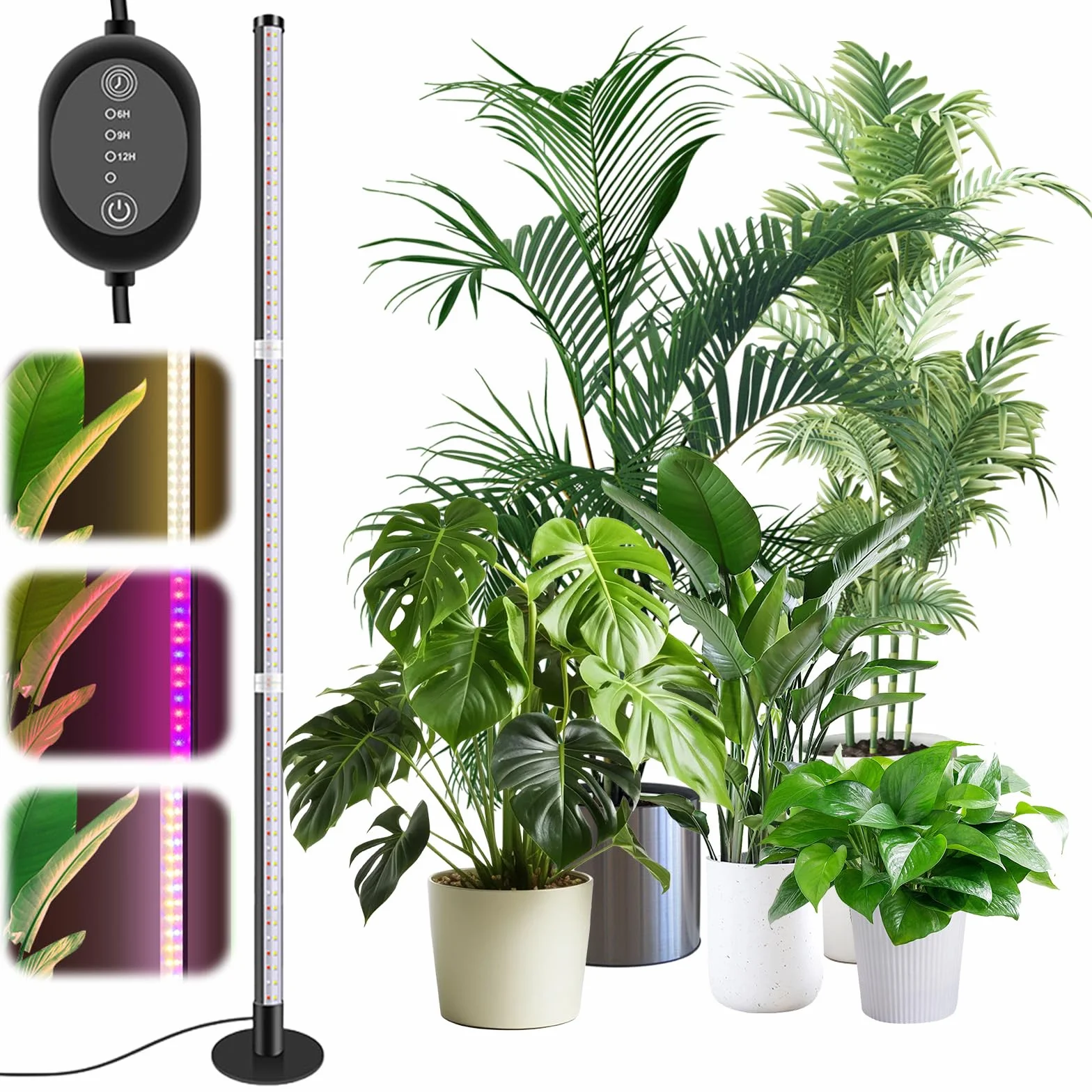 Lampa LED do uprawy roślin, pełne spektrum, 243 diody LED, lampa do uprawy roślin z timerem, 3 tryby oświetlenia, wisząca lampa do uprawy roślin pokojowych, oświetlenie roślin pokojowych